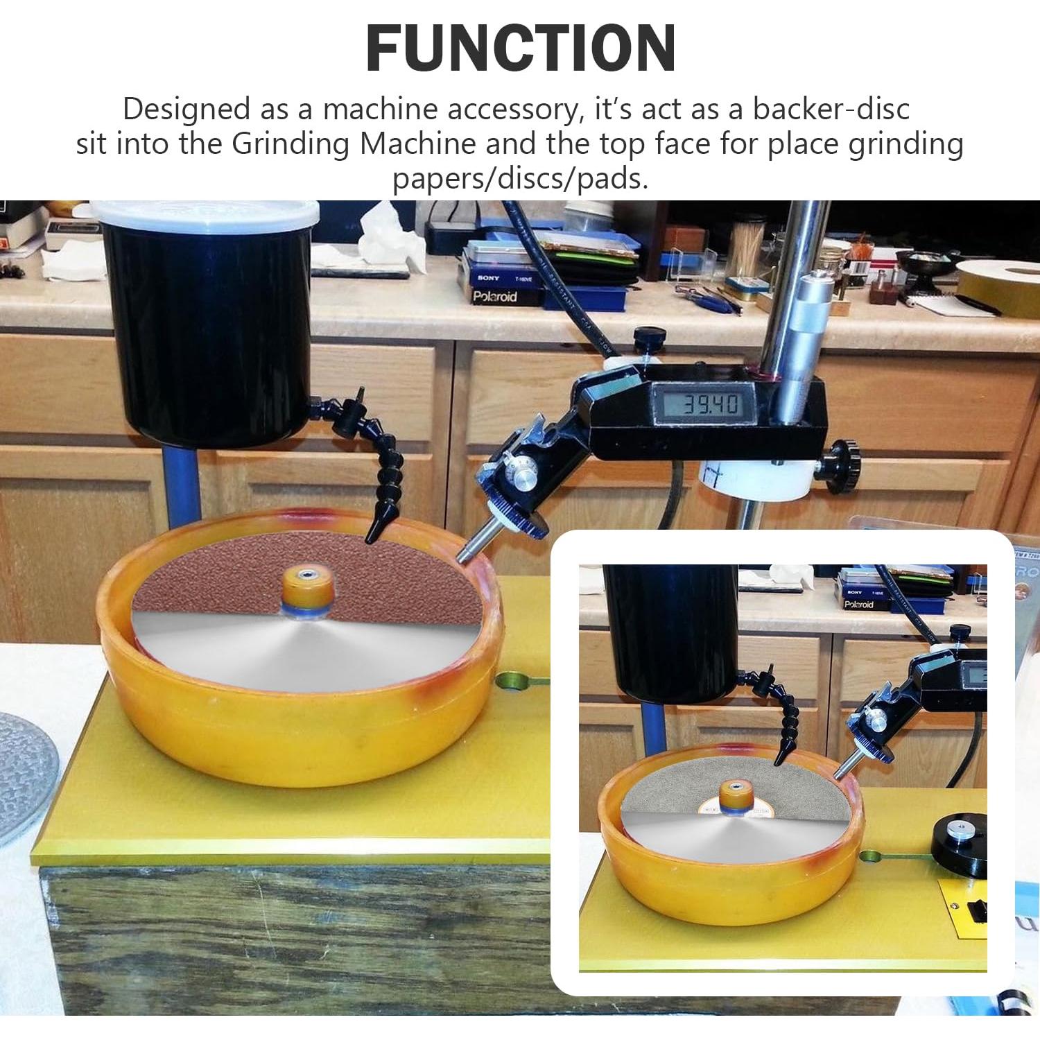 Placa Base de Aluminio 6" (15.24 cm) para Rectificado QZATTCAEN