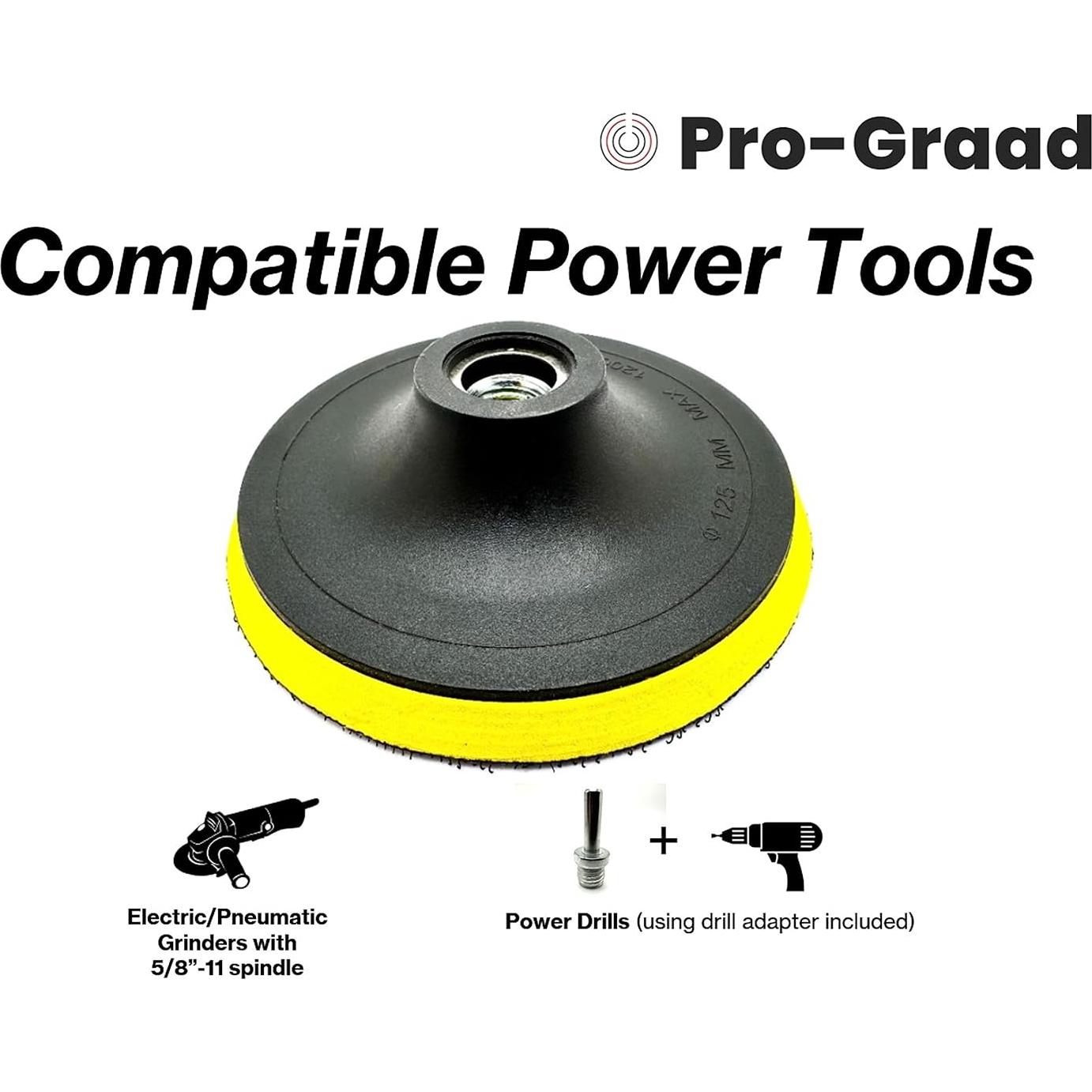 Almohadilla de Respaldo 5" Pro-Graad con Adaptador de Taladro