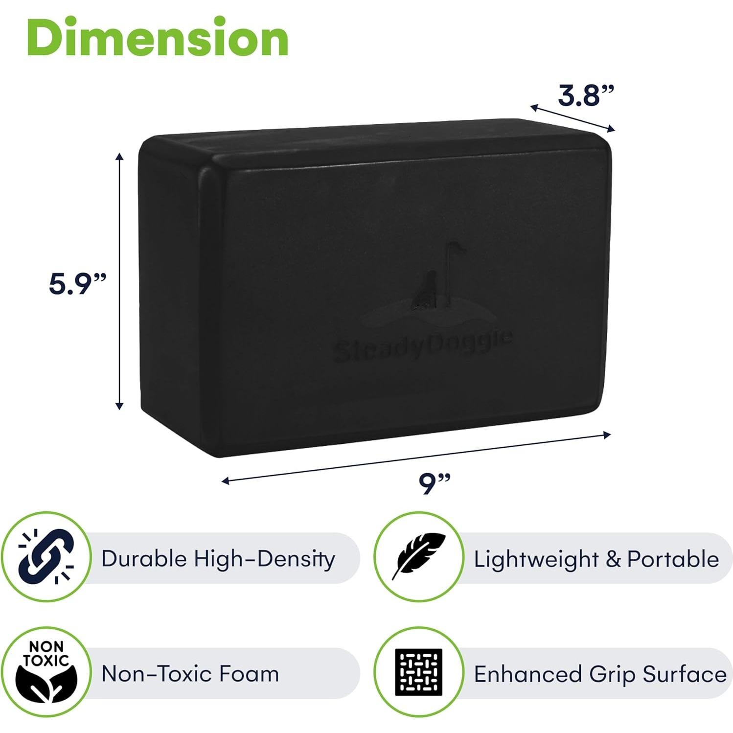 Bloques de Yoga SteadyDoggie - Espuma Alta Densidad - 2 Piezas