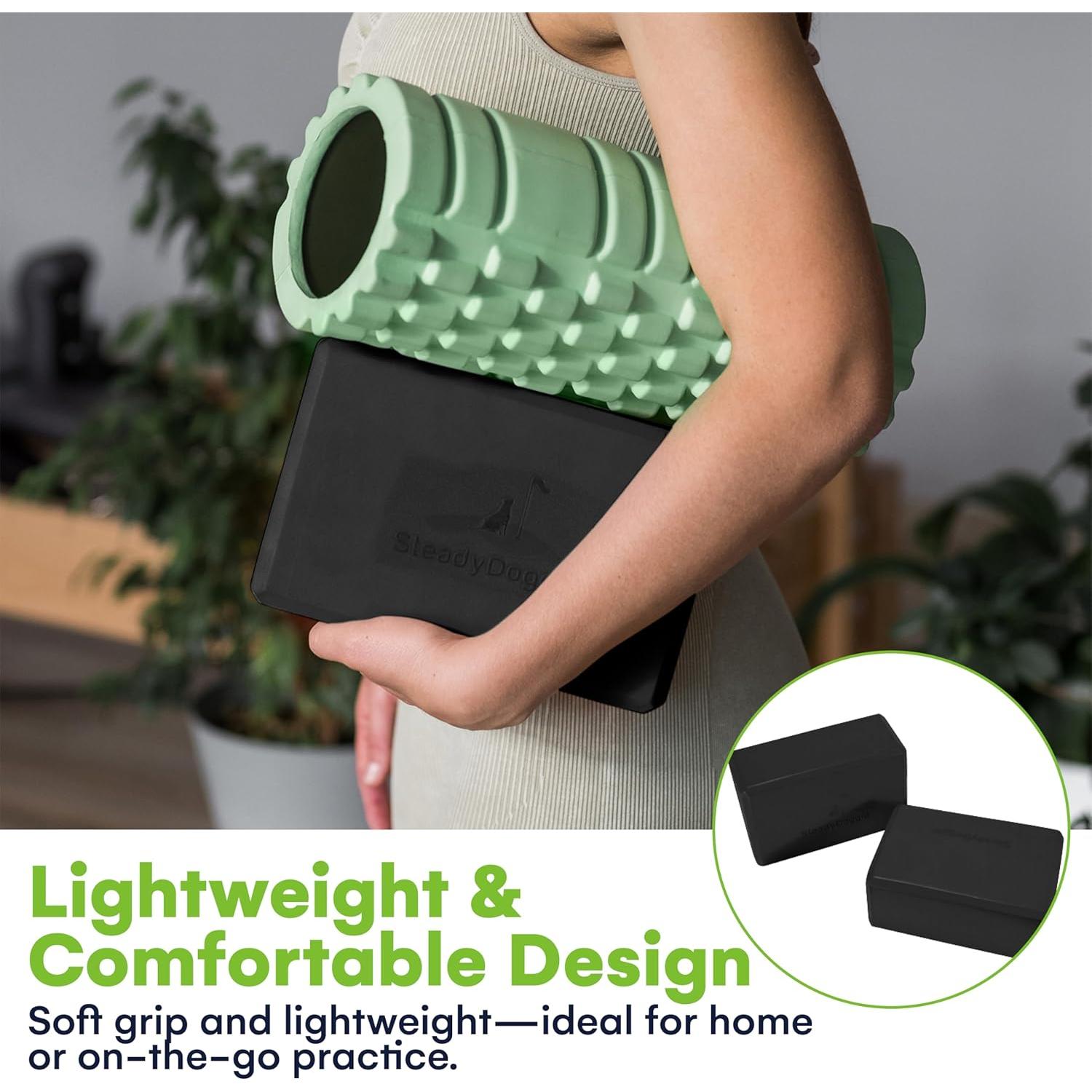 Bloques de Yoga SteadyDoggie - Espuma Alta Densidad - 2 Piezas