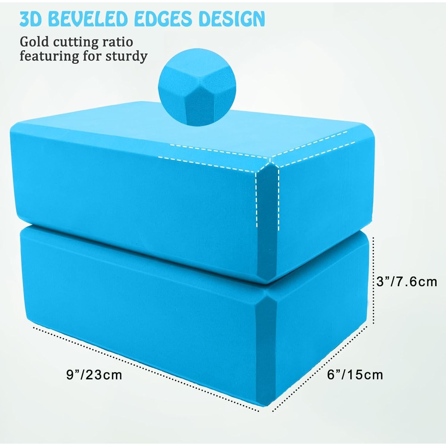 Bloques de Yoga Kolti 2 Pack Espuma EVA Antideslizantes