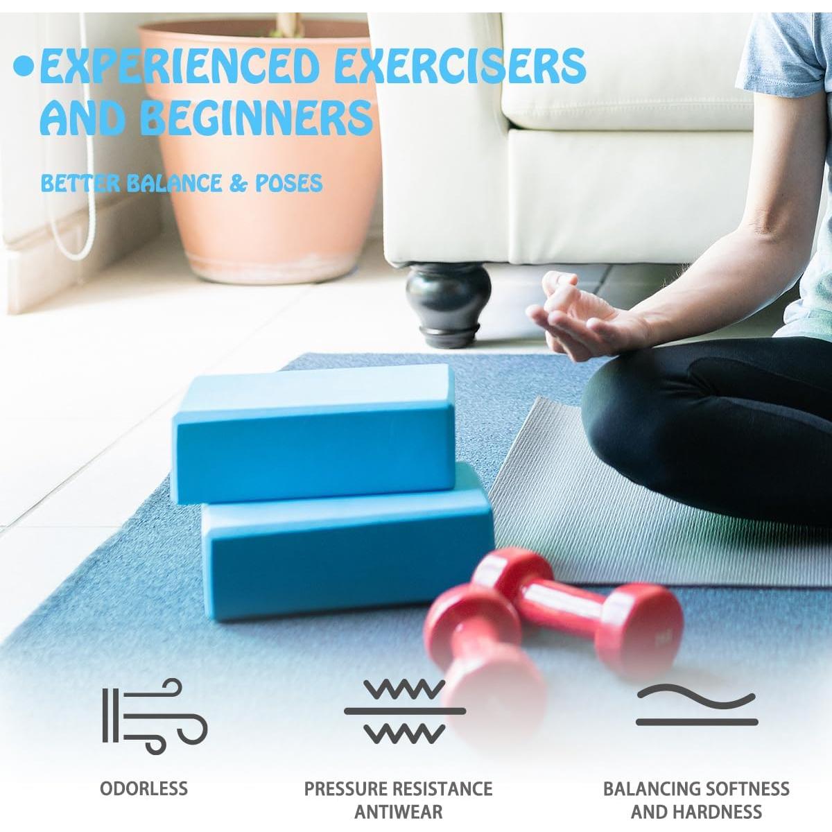 Bloques de Yoga Kolti 2 Pack Espuma EVA Antideslizantes