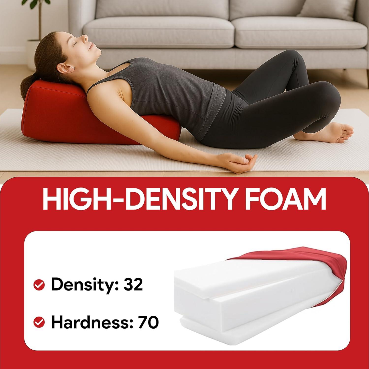 Almohada de Yoga LeelaShanti Roja 69.85x30.48x20.32 cm