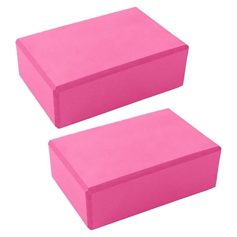 Bloques de Yoga DreamHigh EVA 2 Piezas Rosa 23x15x8 cm