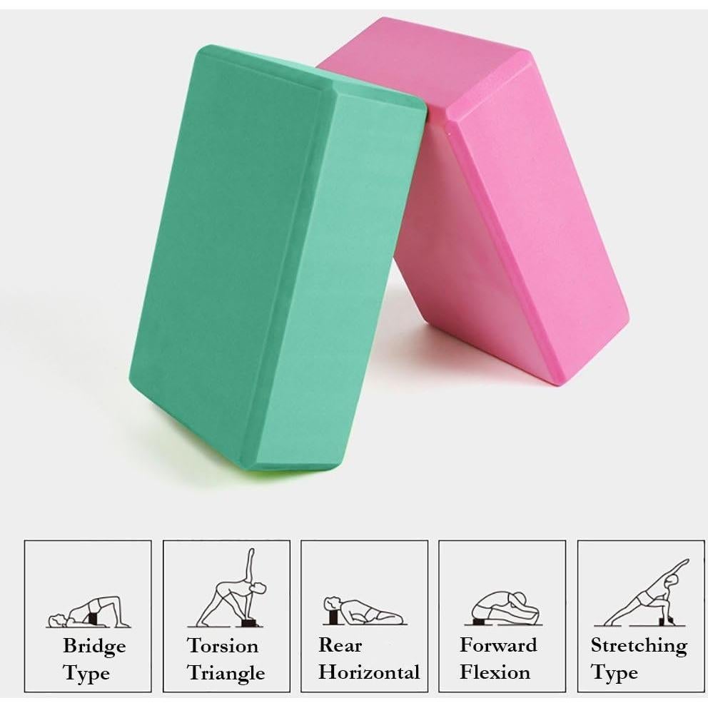 Bloques de Yoga DreamHigh EVA 2 Piezas Rosa 23x15x8 cm