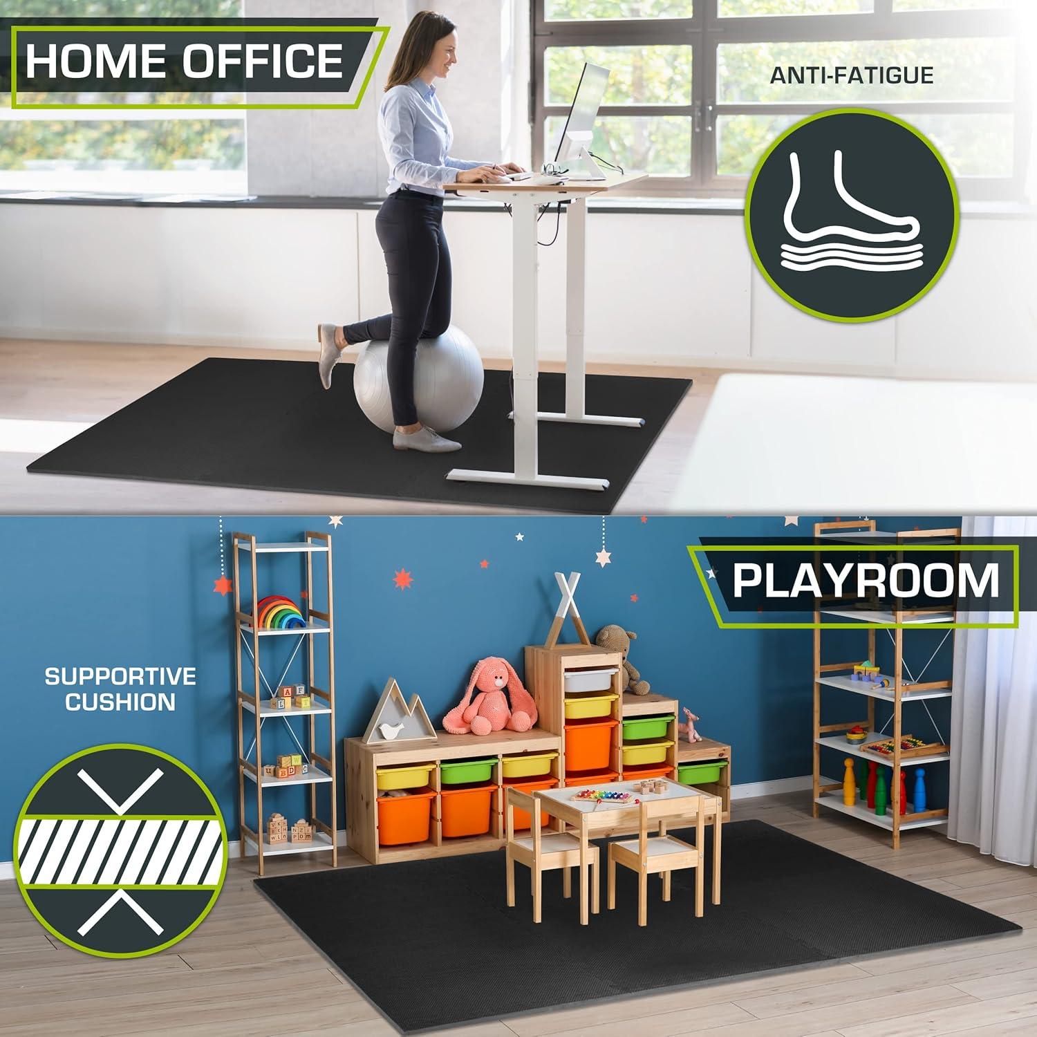 Mat de Ejercicio Puzzle ProsourceFit 1.9cm 6 Azulejos EVA