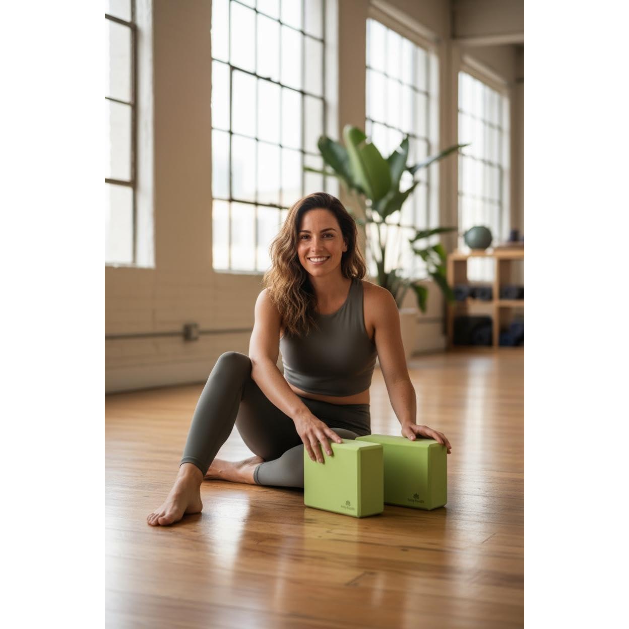 Conjunto de Bloques de Yoga Premium SALUD SAGRADA - 2 Piezas Antideslizantes