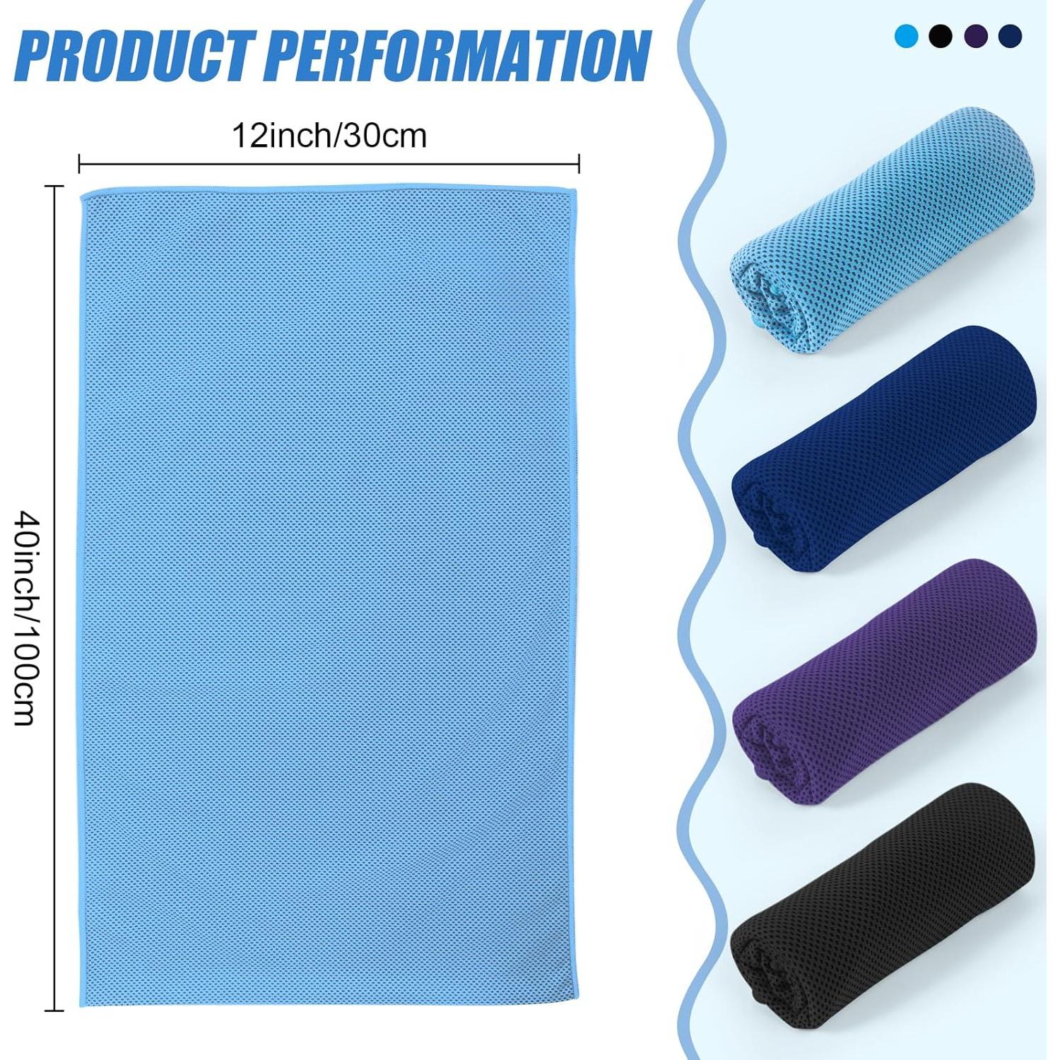 Paquete de 4 Toallas de Enfriamiento NUOYEE 101.6x30.5cm