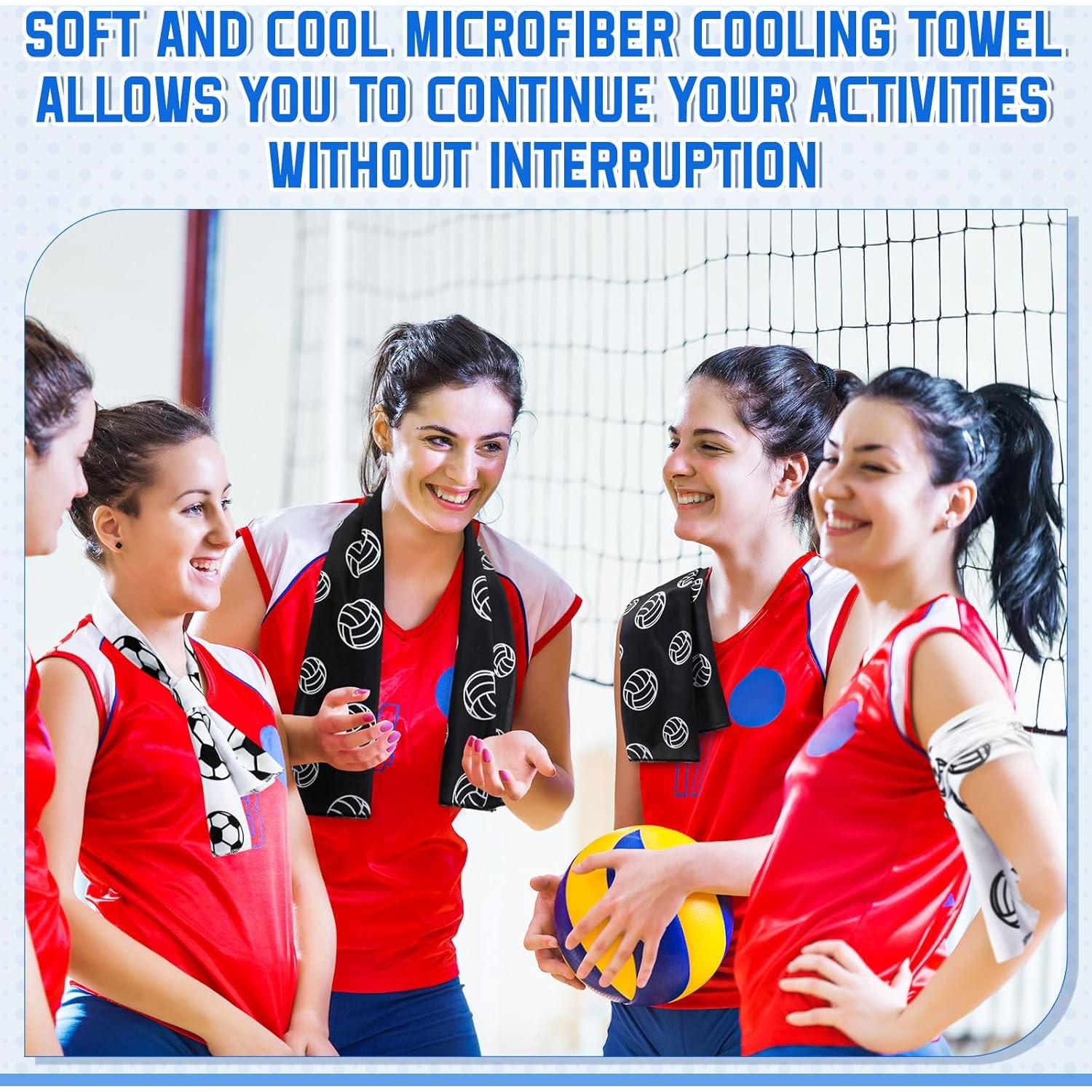 12 Toallas de Enfriamiento FuWeave Microfibra Voleibol 101.6x30.5cm