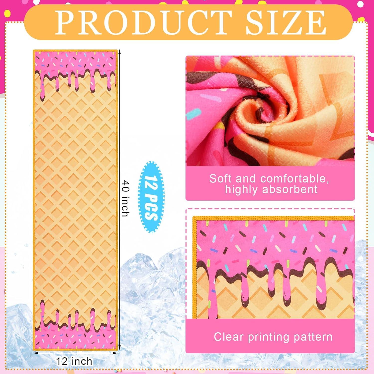 Juego de 12 Toallas de Enfriamiento Peryiter Microfibra Rosa 101.6x30.5cm