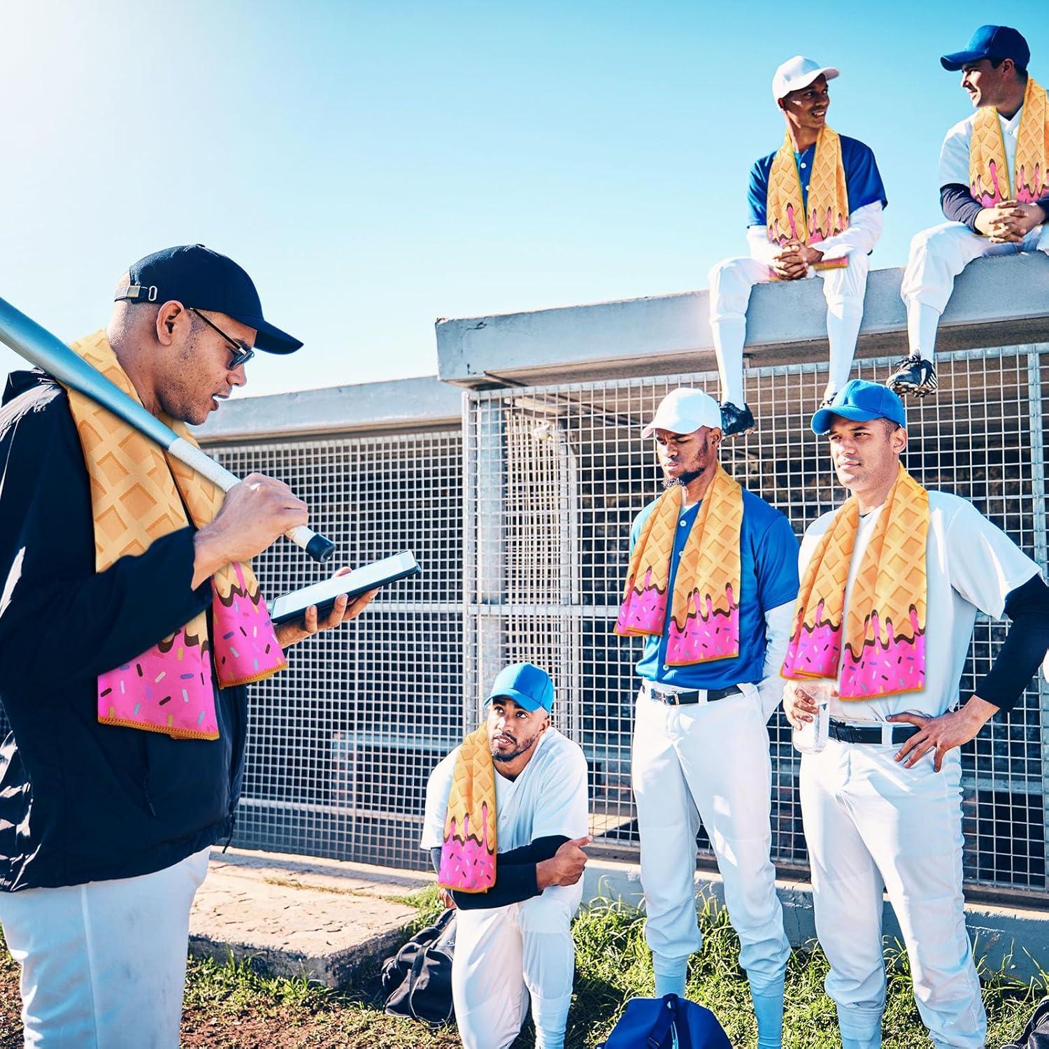 Juego de 12 Toallas de Enfriamiento Peryiter Microfibra Rosa 101.6x30.5cm