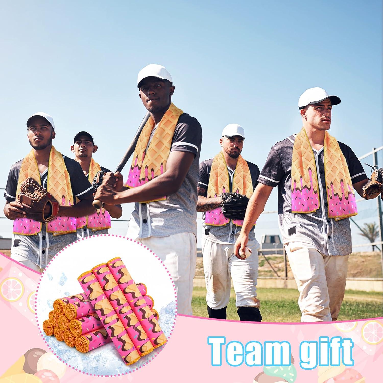 Juego de 12 Toallas de Enfriamiento Peryiter Microfibra Rosa 101.6x30.5cm