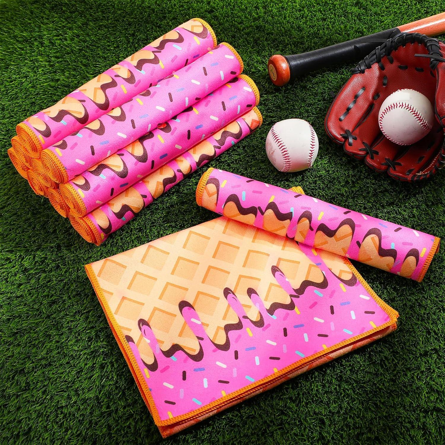 Juego de 12 Toallas de Enfriamiento Peryiter Microfibra Rosa 101.6x30.5cm