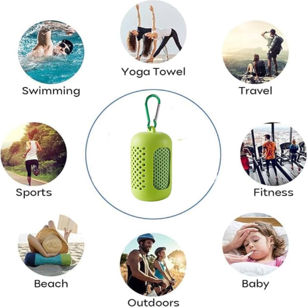 Toallas de Enfriamiento 5 Pcs Genérico Microfibra 30x80cm