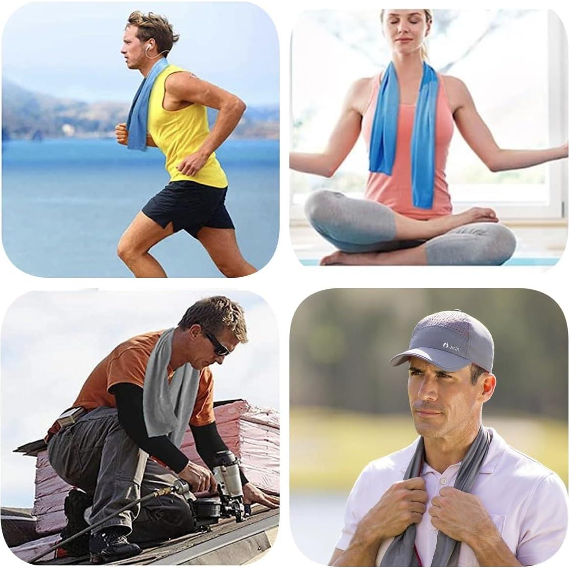 Toallas de Enfriamiento 5 Pcs Genérico Microfibra 30x80cm