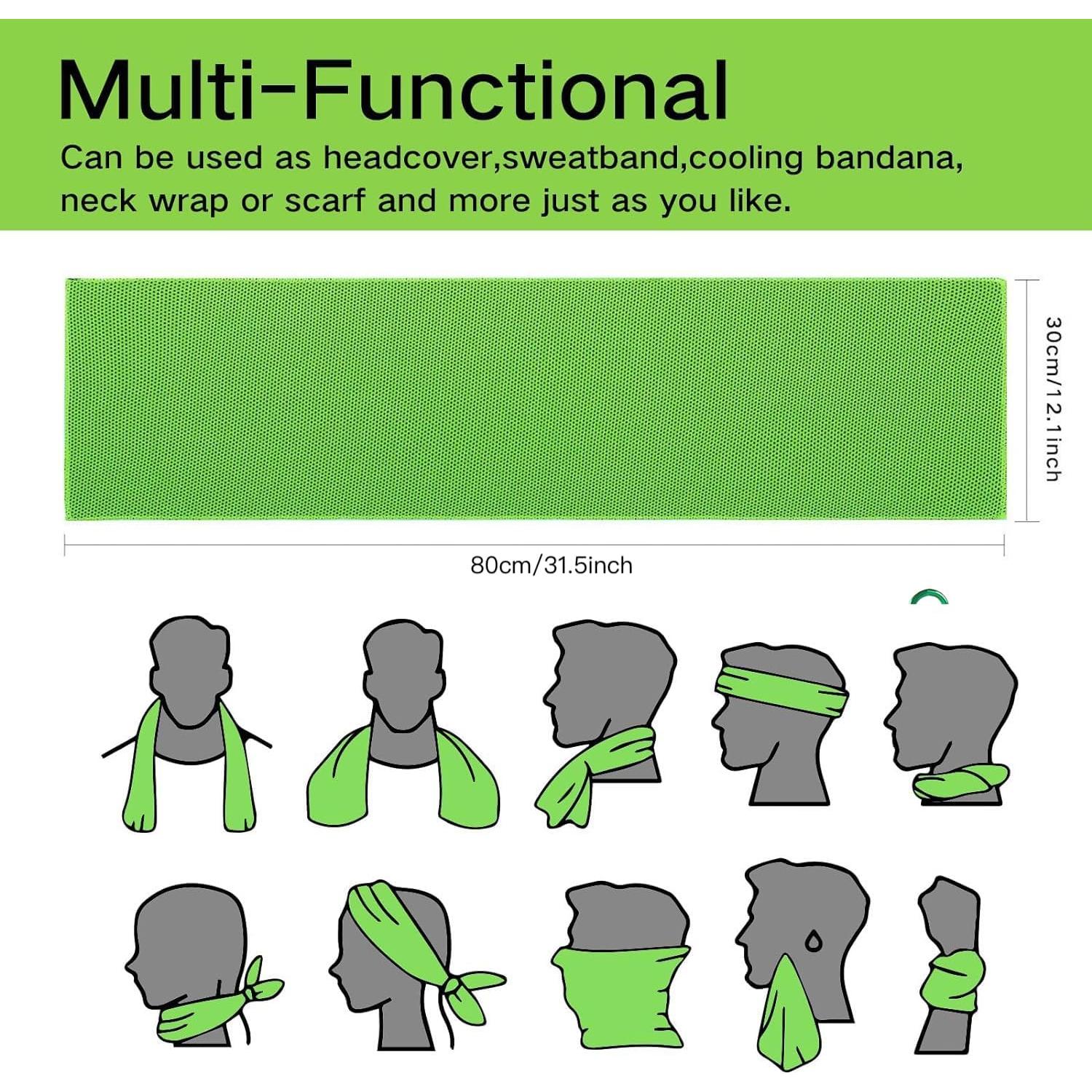 Toallas de Enfriamiento 5 Pcs Genérico Microfibra 30x80cm