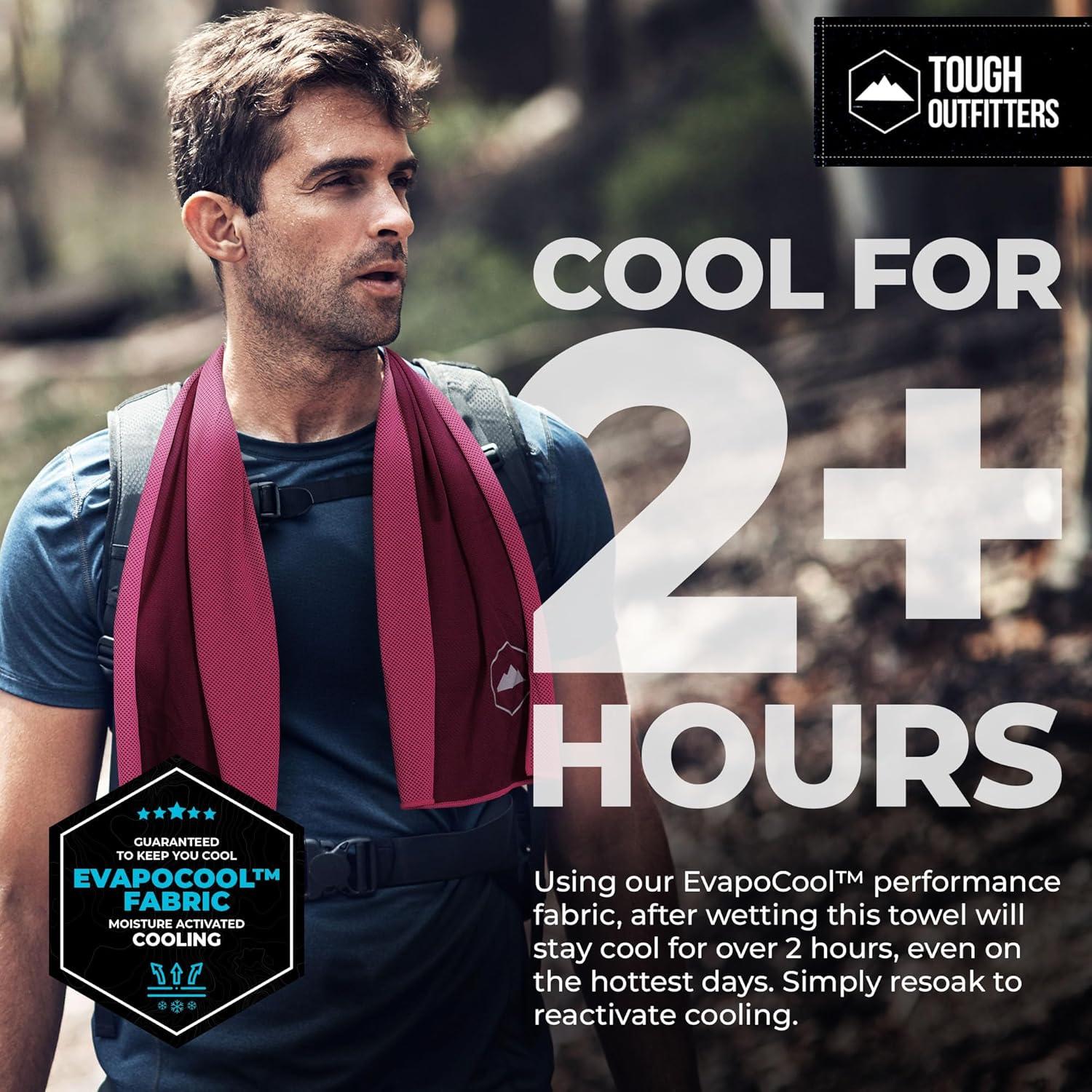 Toalla de Enfriamiento Tough Outdoors - Rosa - 97.79x30.48 cm