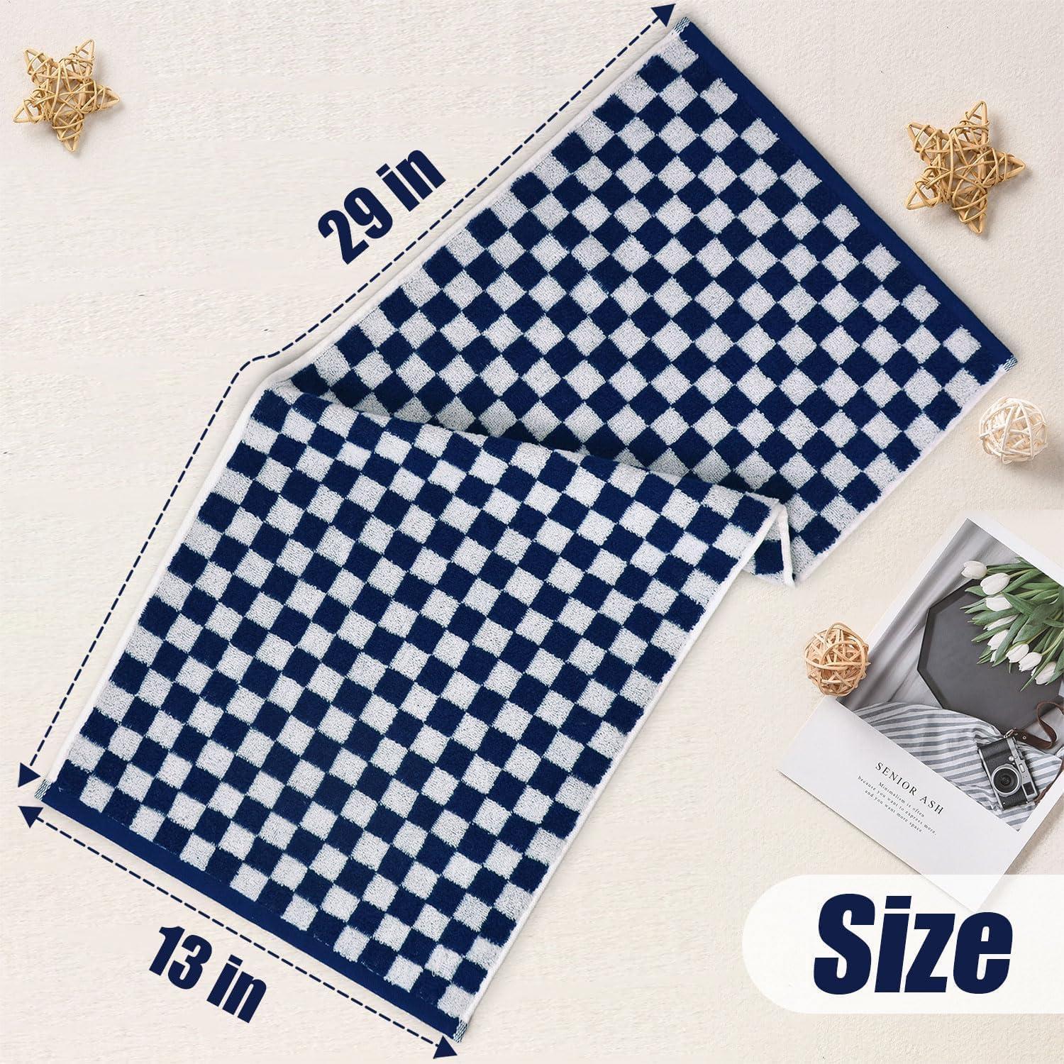 Toallas de Mano Jacquotha 4 Paquete Algodón Azul Marino 33x74 cm