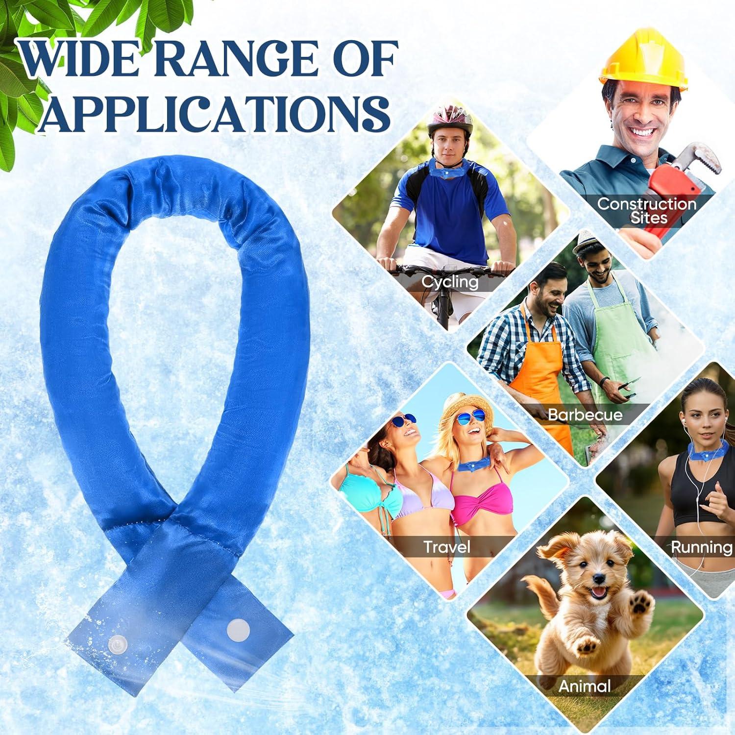 Cozypower 6 Pcs Bufandas Refrigerantes para Cuello Azul