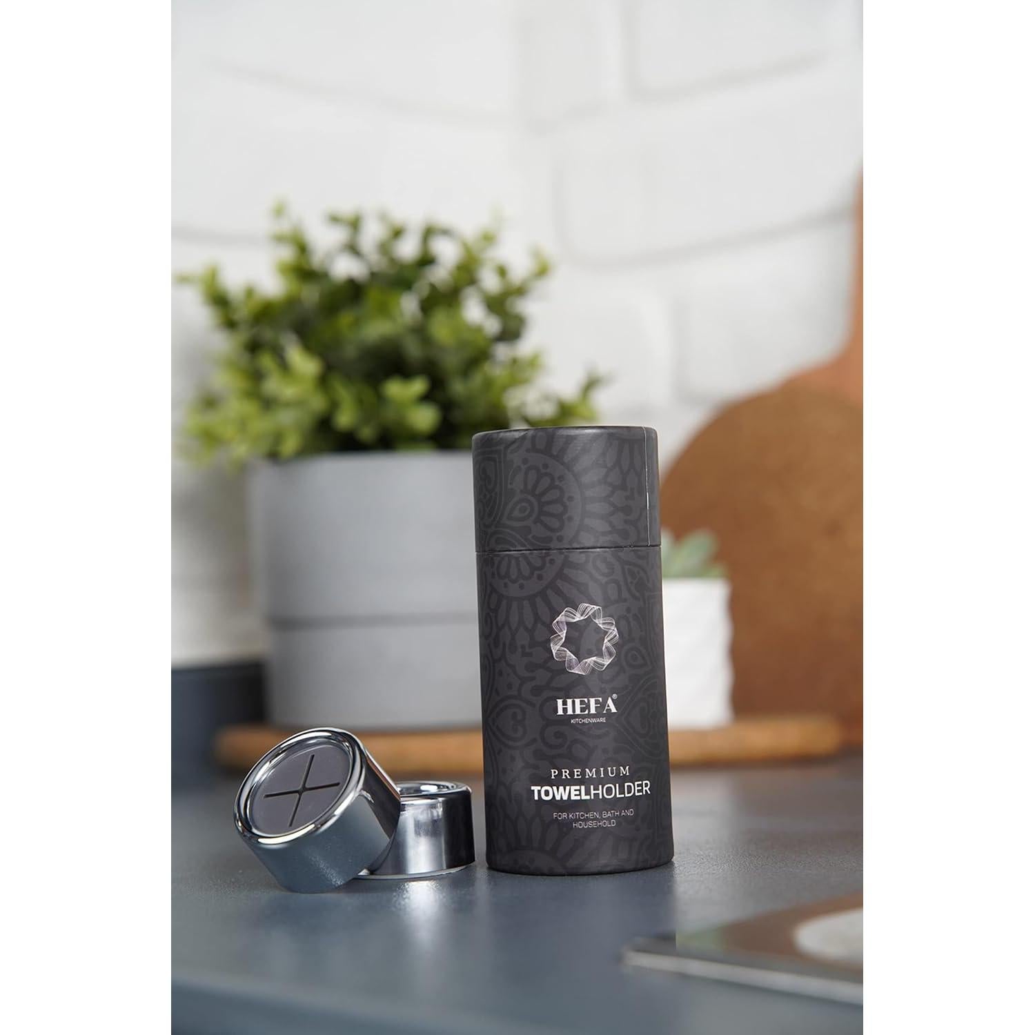 Ganchos para Toallas HEFA Cromado - Paquete de 4, Instalación Fácil