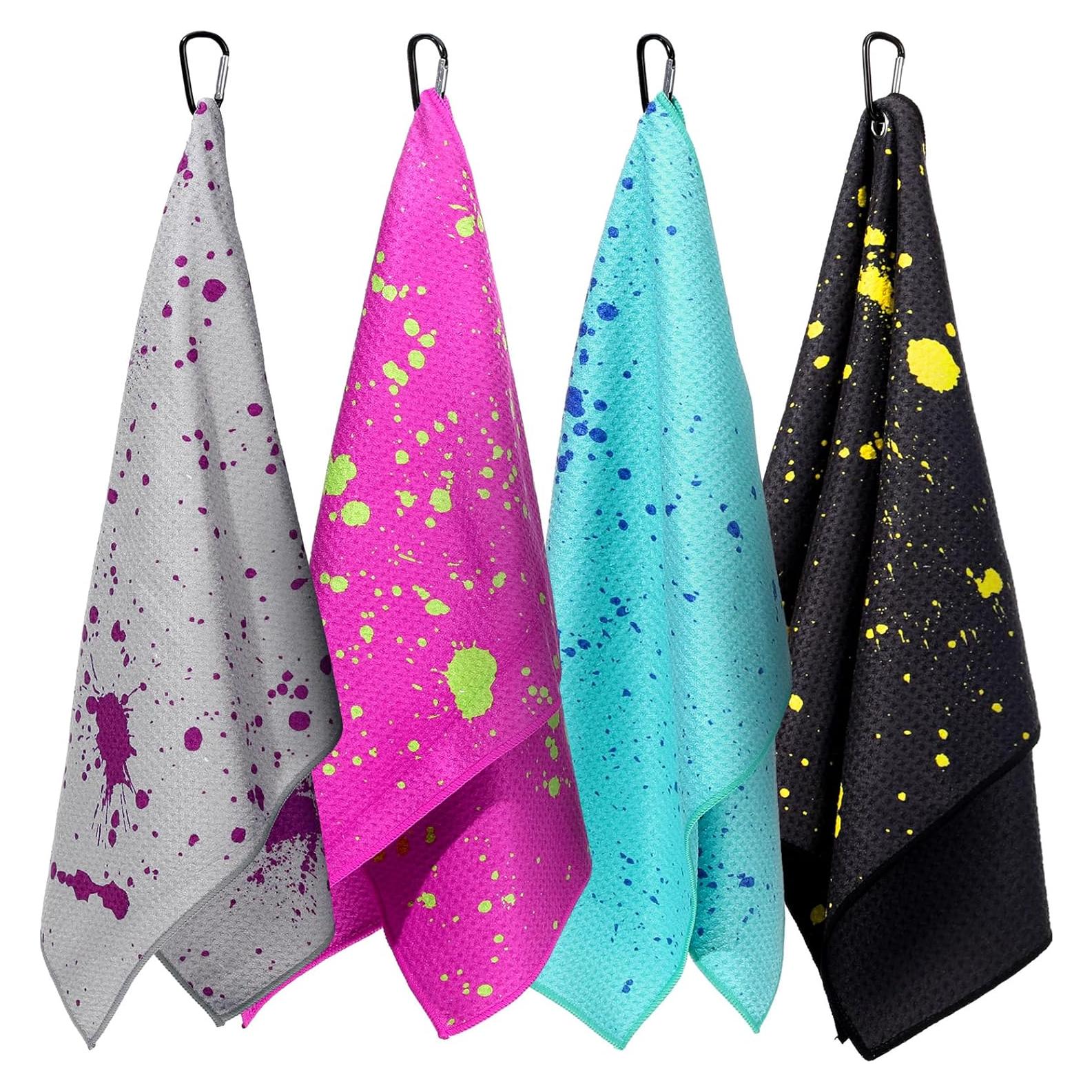 Toallas de Golf Microfibra Peryiter 4 Pcs 60x40 cm Color Vivo