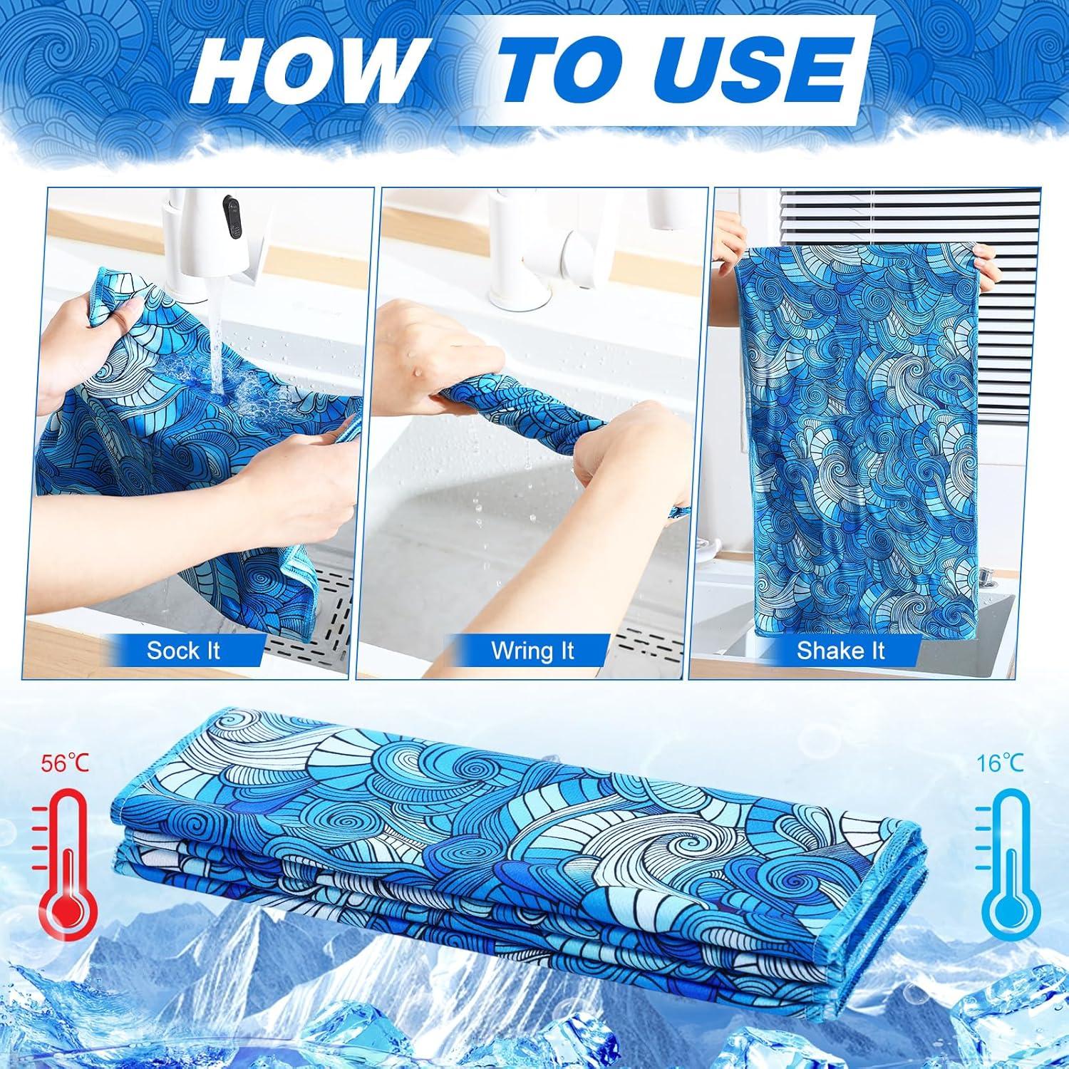 Toallas de Enfriamiento Frienda 6 Pcs Microfibra 101.6x30.5cm