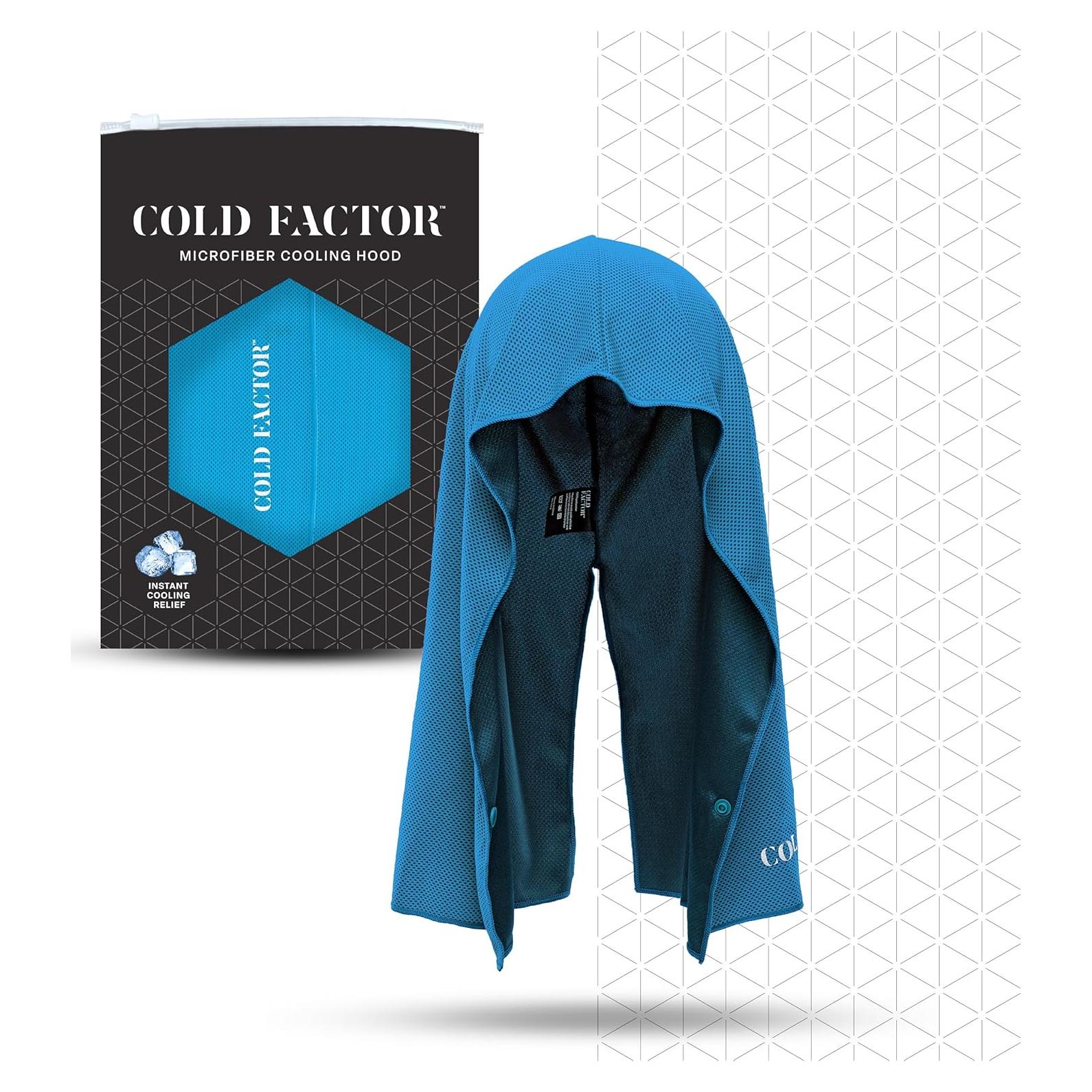Toalla con Capucha de Enfriamiento Cold Factor Azul UPF 50+