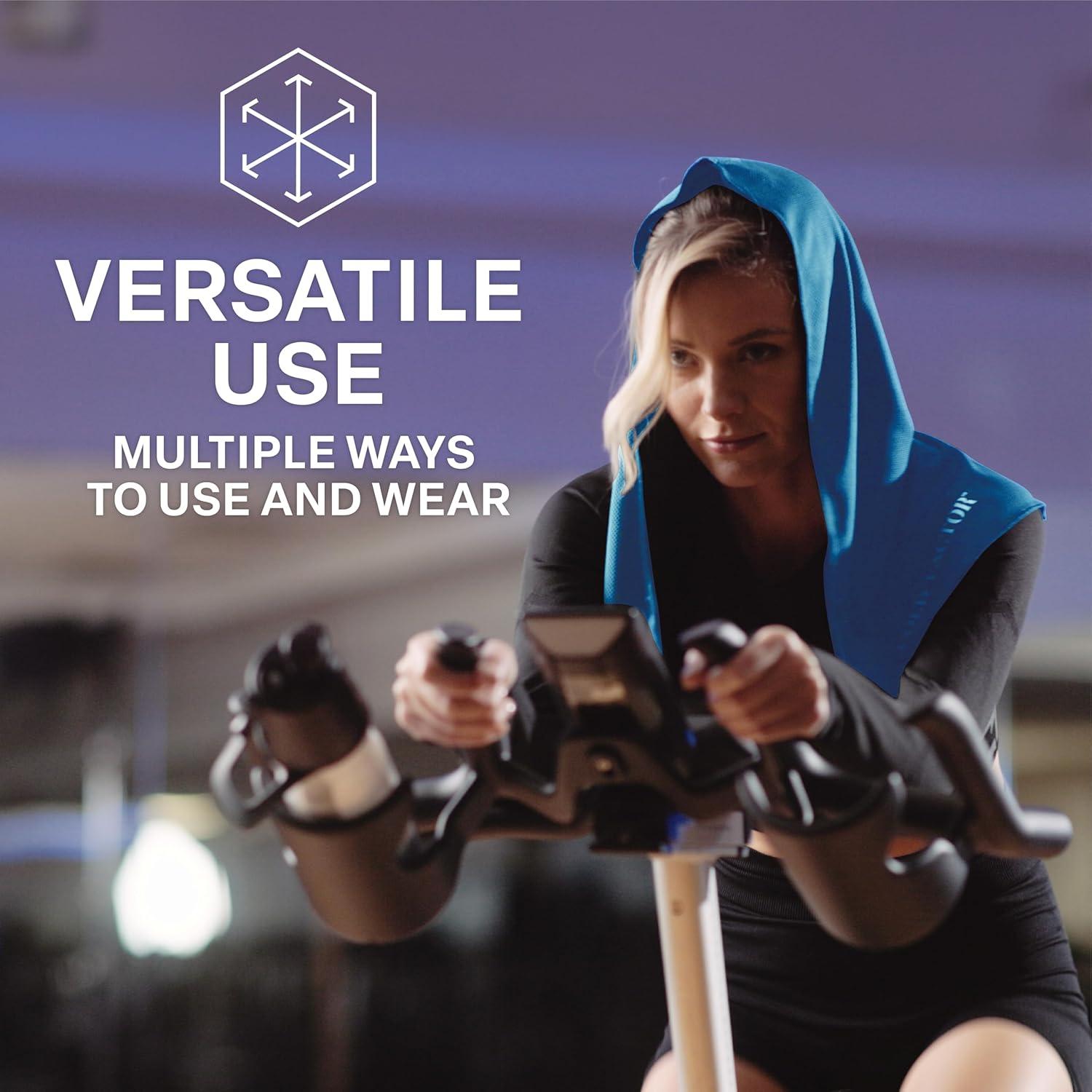 Toalla con Capucha de Enfriamiento Cold Factor Azul UPF 50+