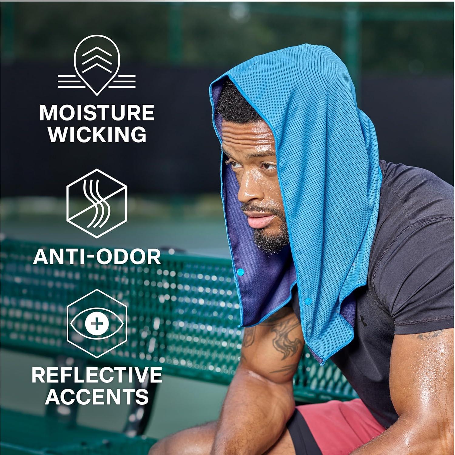 Toalla con Capucha de Enfriamiento Cold Factor Azul UPF 50+