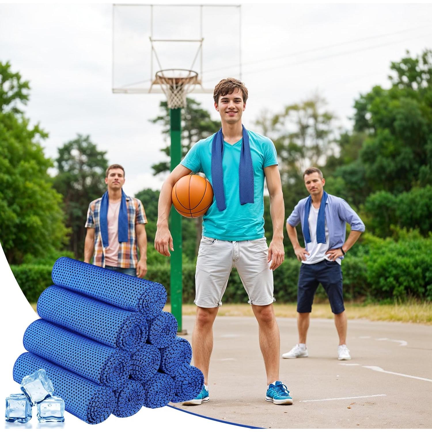 Paquete de 30 Toallas Enfriadoras Abeillo 100x30 cm Azul