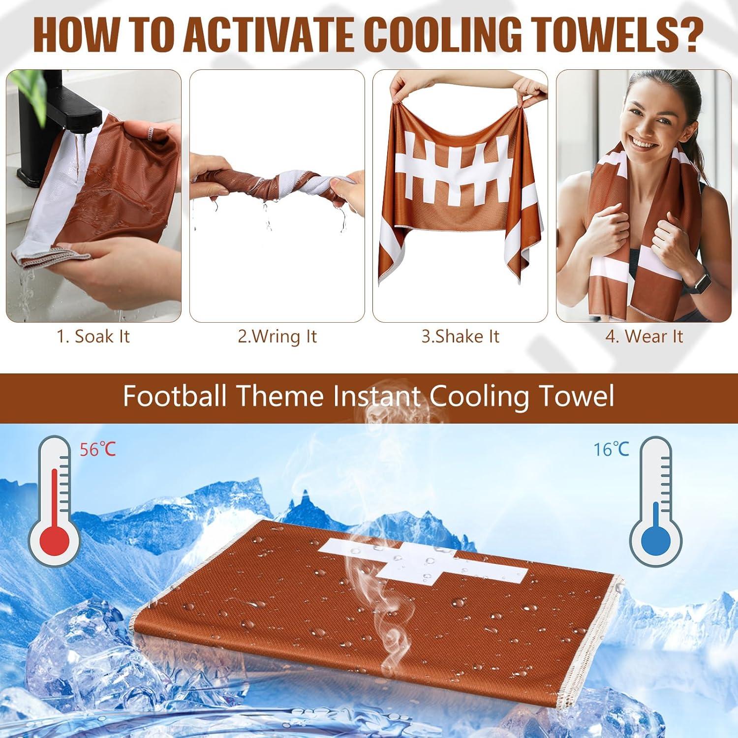 12 Toallas Enfriadoras de Fútbol Teenyyou 100x30 cm Multicolor