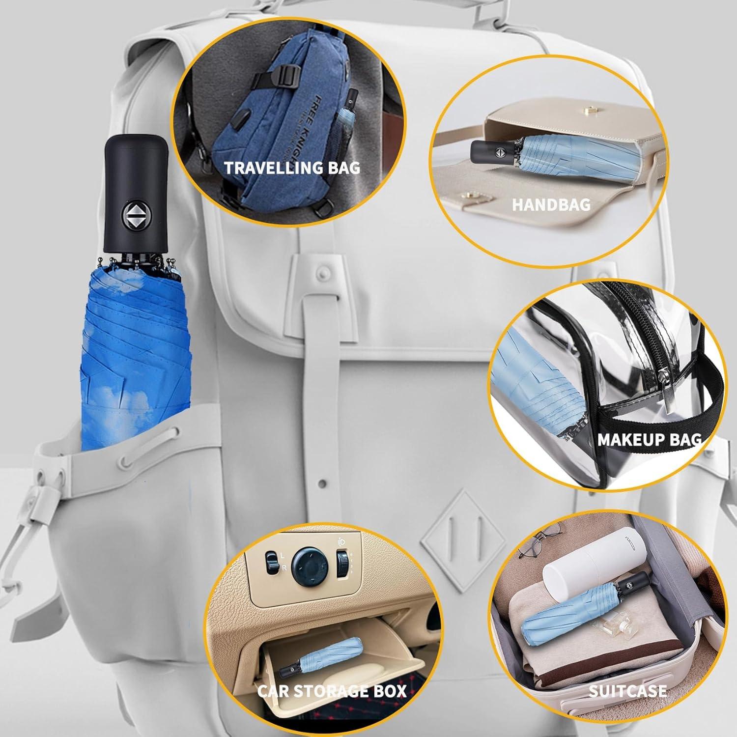 Paraguas Compacto Automático MRTLLOA 42 cm Impermeable