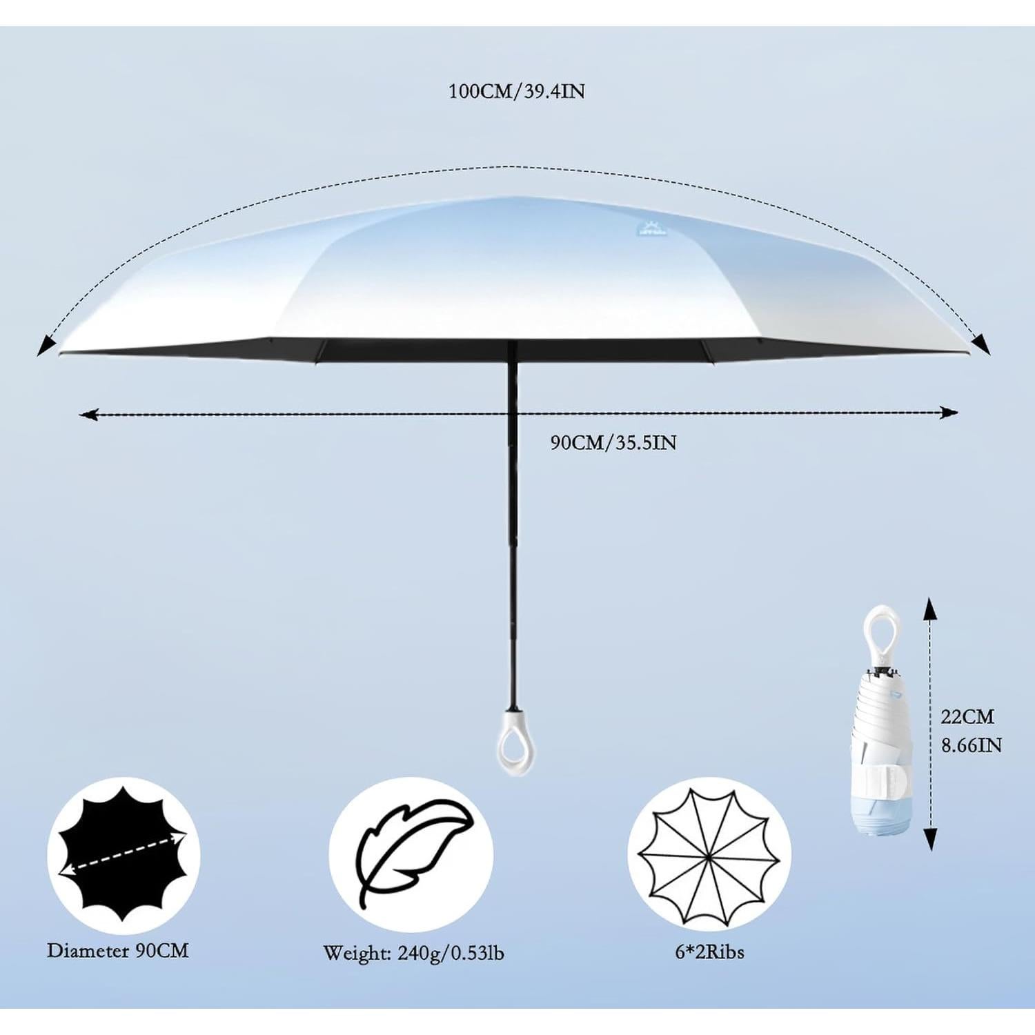 Mini Paraguas Plegable UV 99.9% GuangZhou Rosa 90 cm