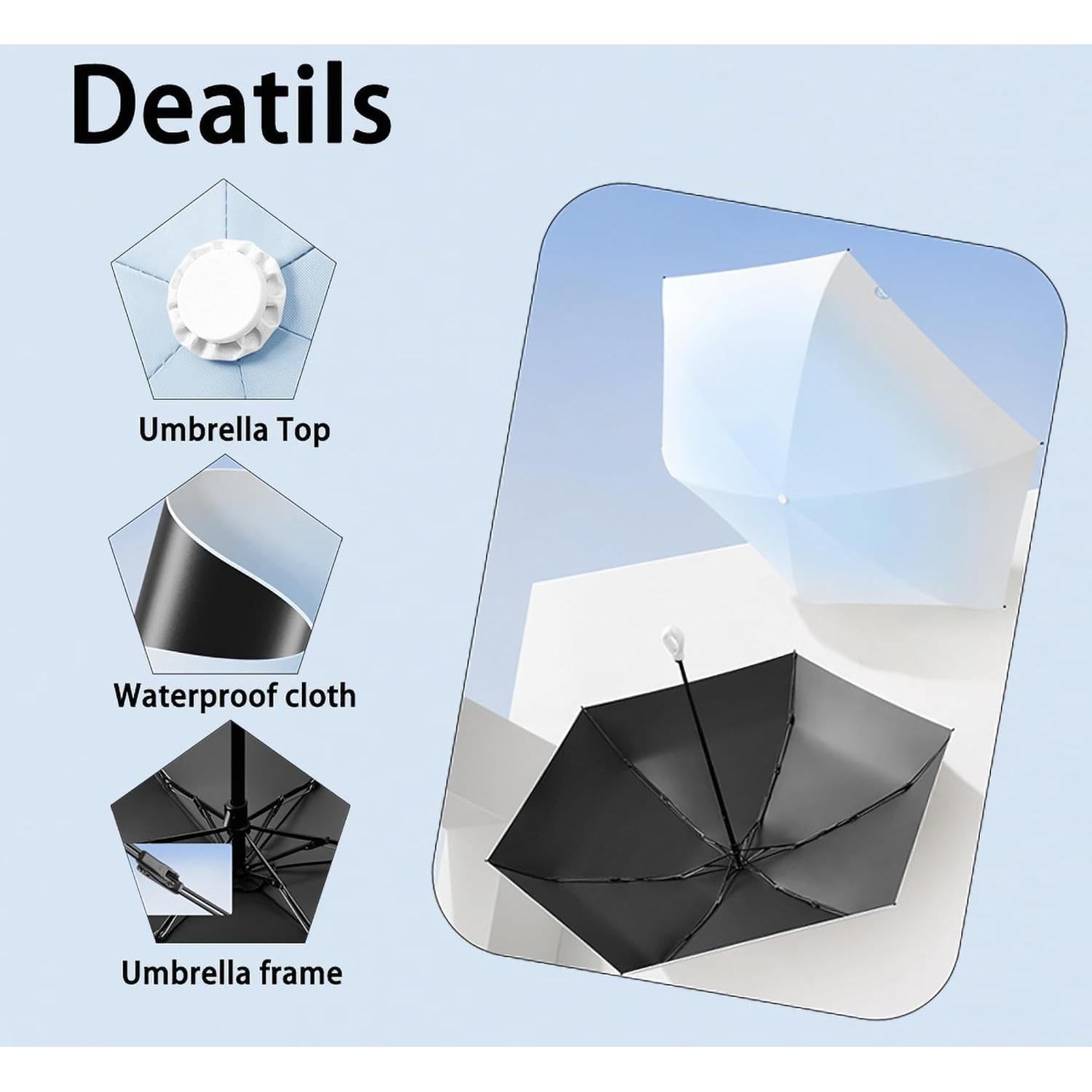 Mini Paraguas Plegable UV 99.9% GuangZhou Rosa 90 cm