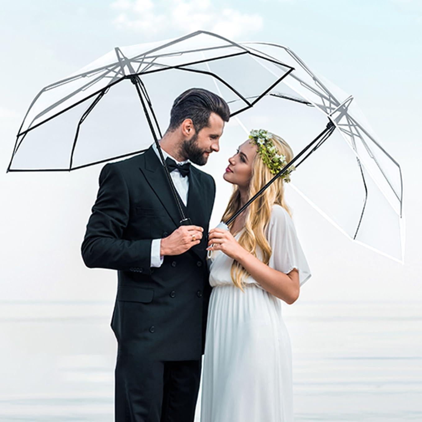 Paraguas Compacto Automático Ecológico Negro - Viaje y Fotografía