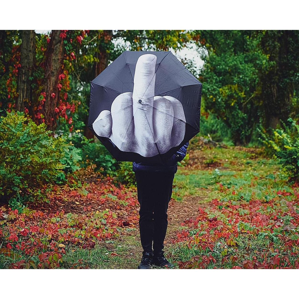 Paraguas Plegable Divertido Dedo Medio DS. ESTILO DISTINTIVO