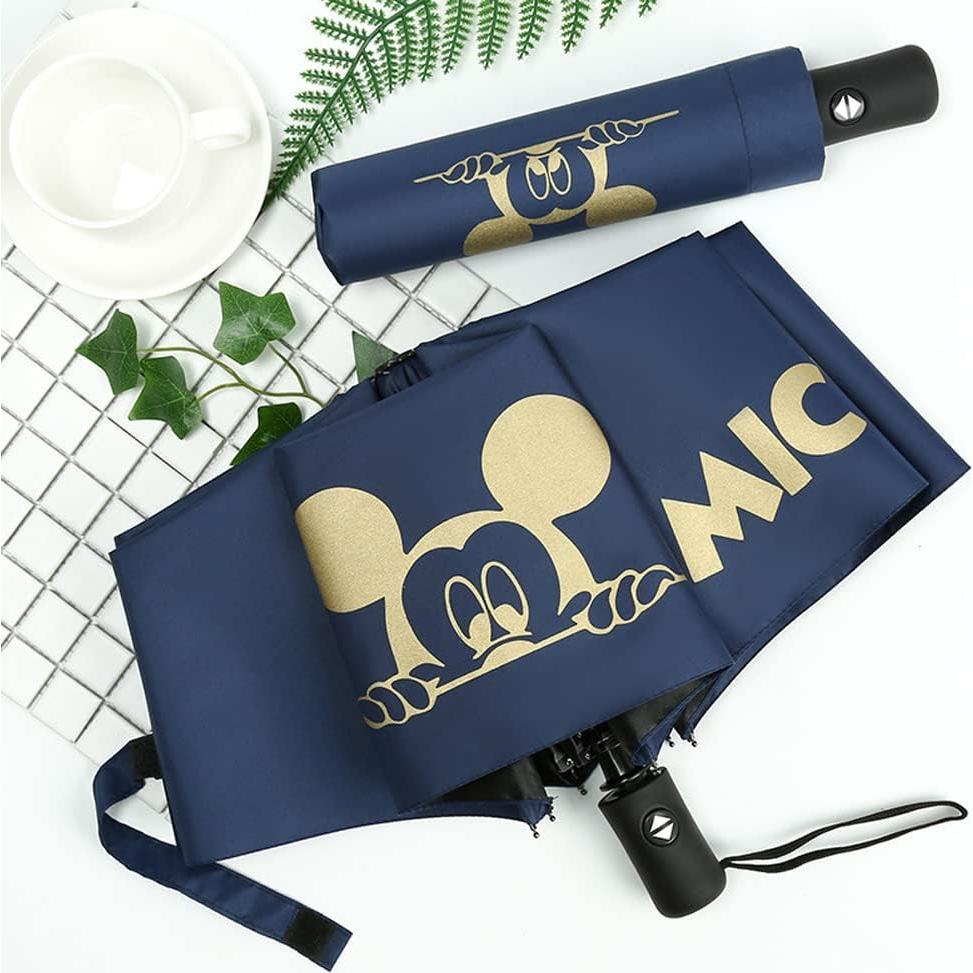 Paraguas de Golf Compacto Finex Mickey Azul Plegable Automático