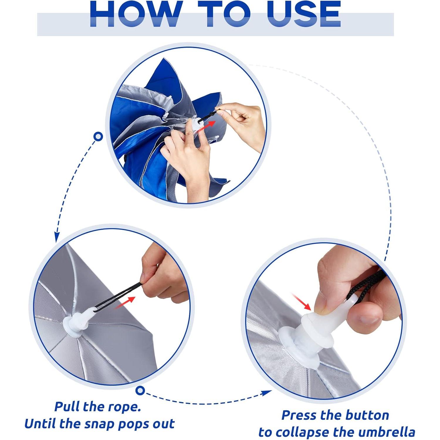 Sombrero Paraguas Amylove Doble Capa 95 cm Protección UV