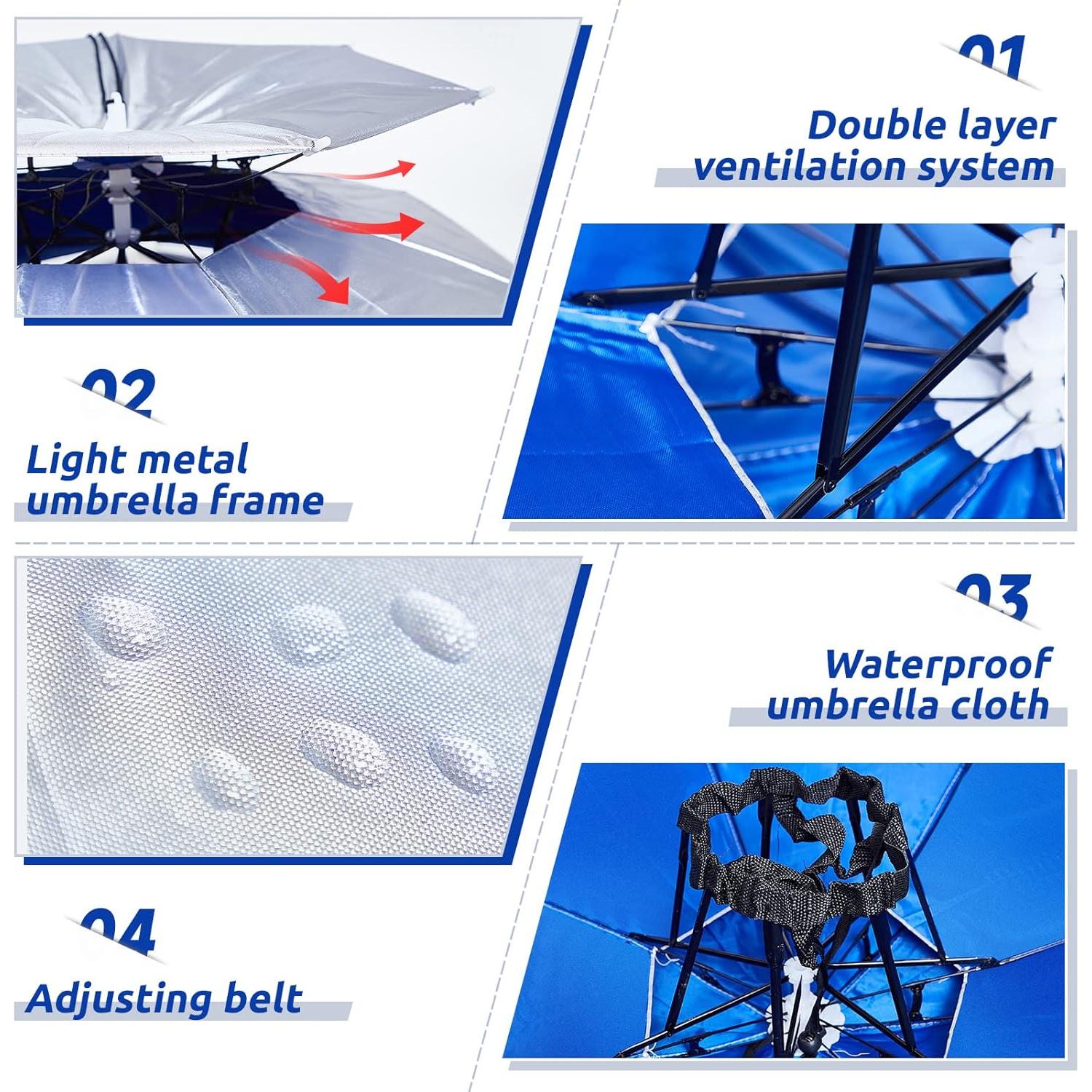 Sombrero Paraguas Amylove Doble Capa 95 cm Protección UV