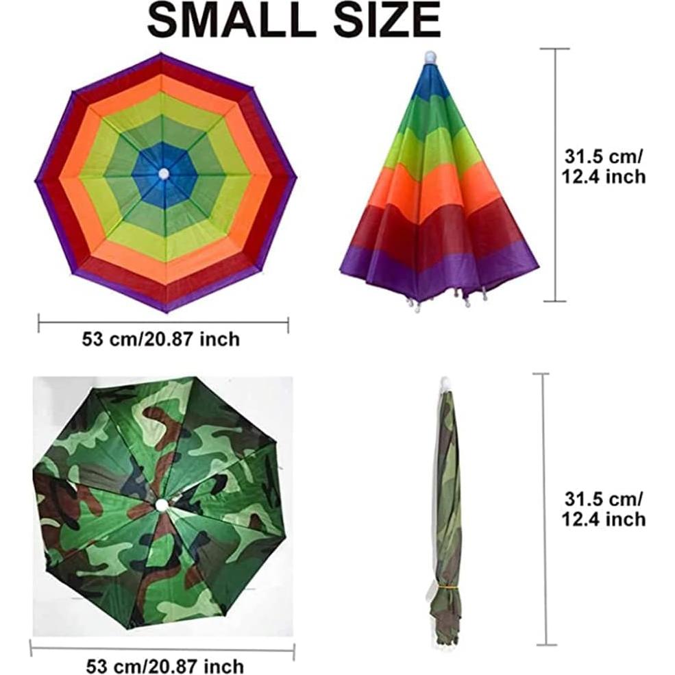 Sombreros Paraguas Plegables Camuflaje 4PCS para Sol y Lluvia