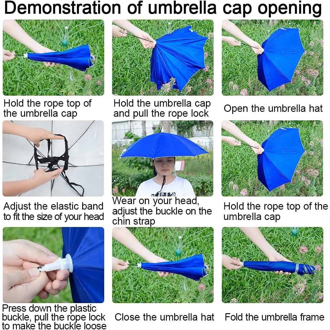 Sombrero Paraguas NEW-Vi Ajustable para Adultos y Niños