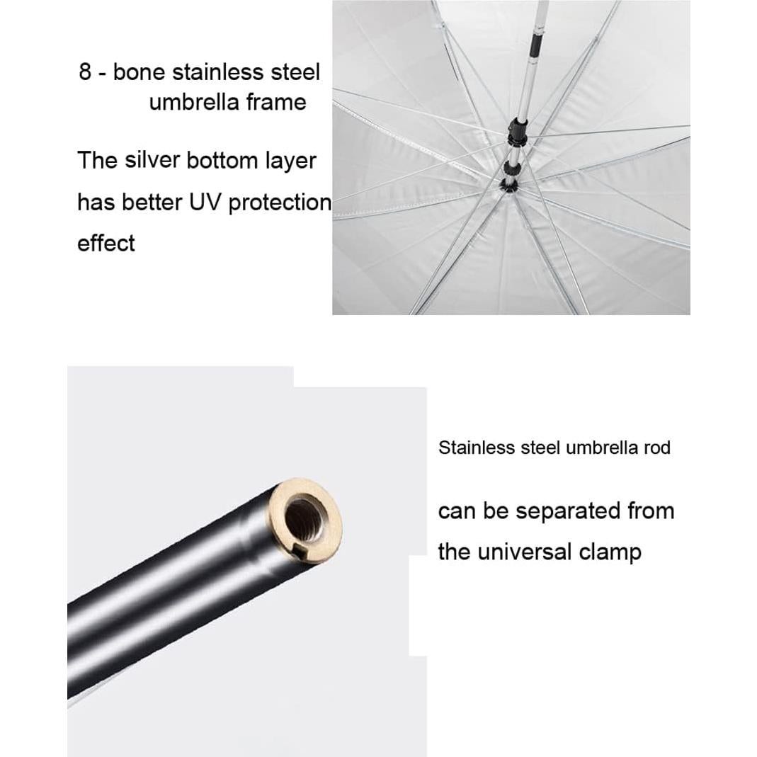 Paraguas de Silla con Abrazadera GRANDMEI 116.84 cm UV 50+