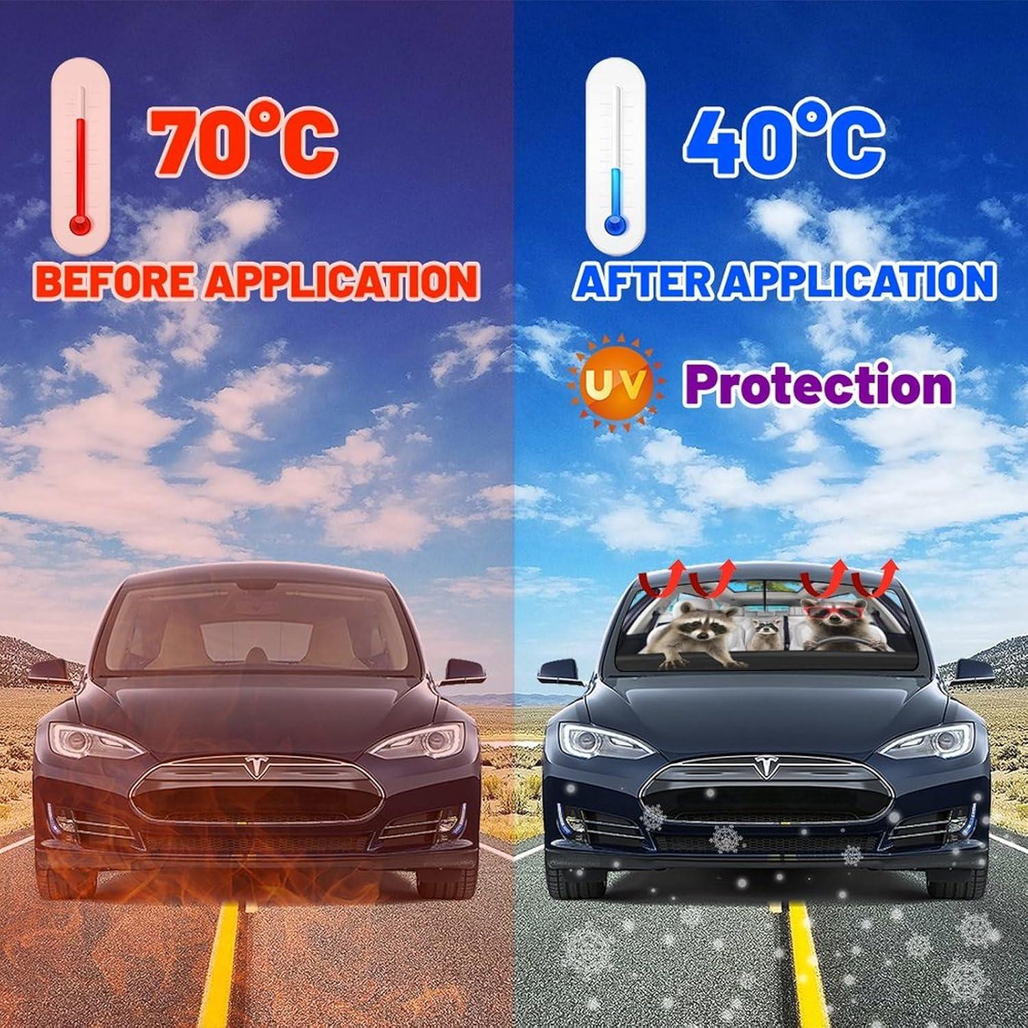 Paraguas Sombra para Parabrisas Raccoon 144.78x76.2 cm