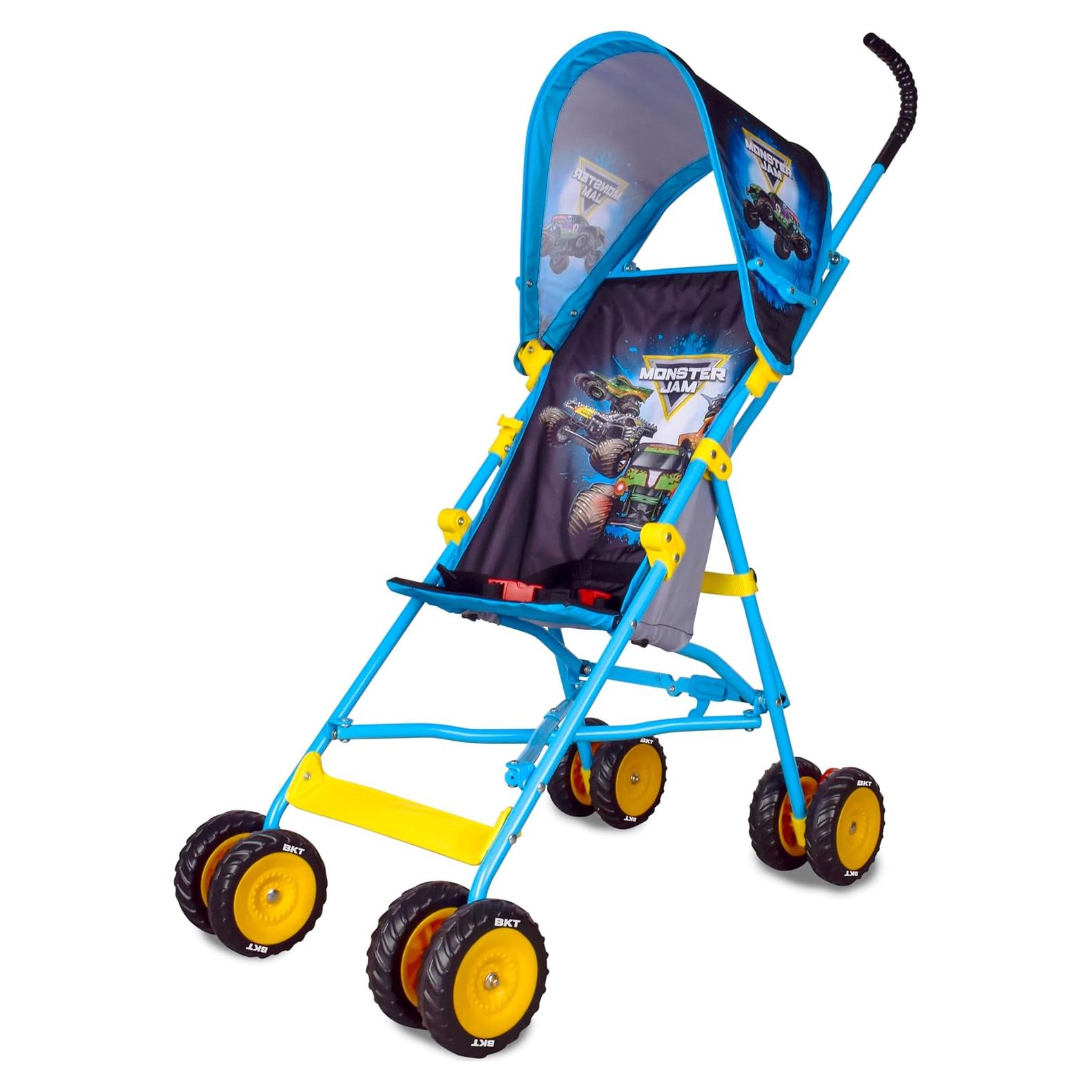 Carrito de Paseo Monster Jam Plegable Azul para Niños