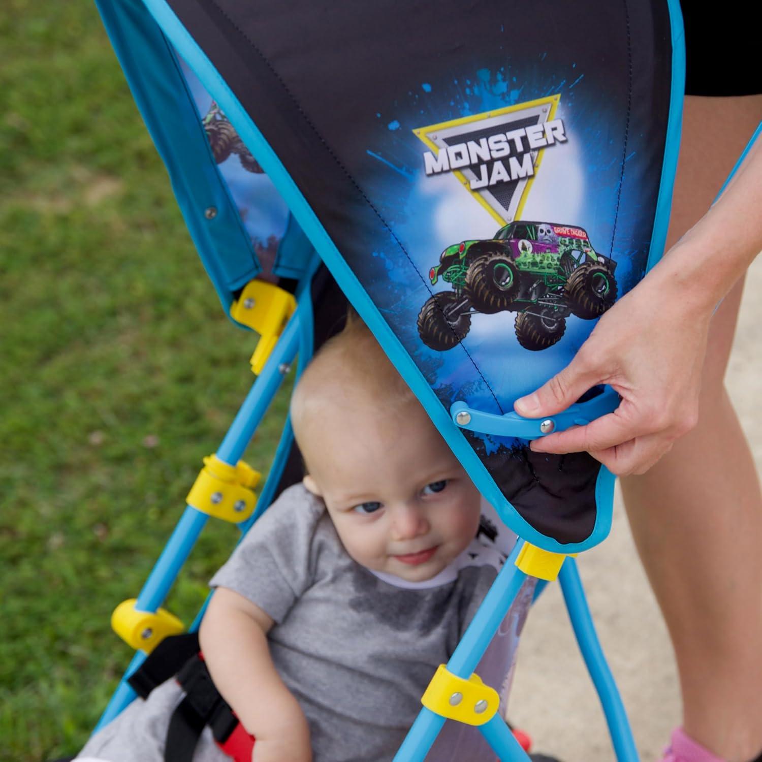 Carrito de Paseo Monster Jam Plegable Azul para Niños