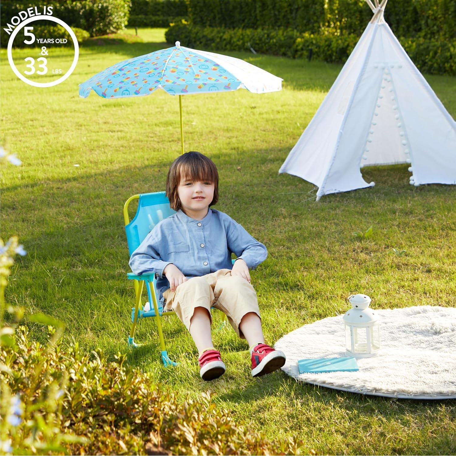 Silla de Playa Plegable Idea Nuova Cocomelon con Paraguas