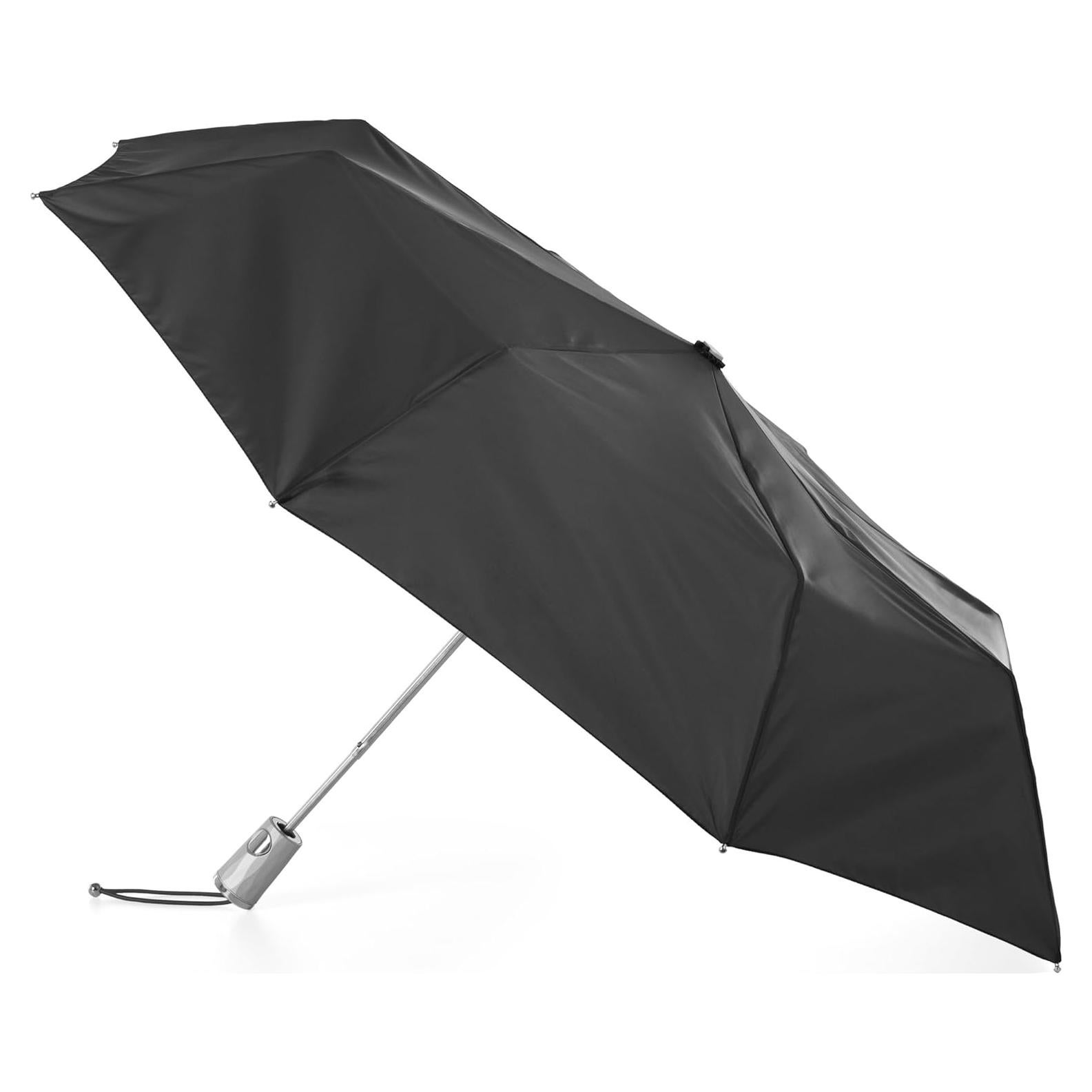 Paraguas de viaje Totes automático plegable 106.68 cm negro