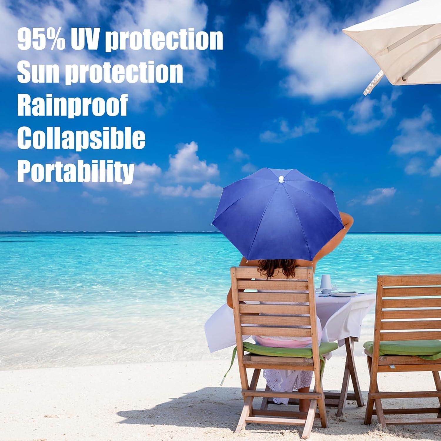 Paquete de 4 Sombreros Paraguas MUFEKUM Plegables 69cm