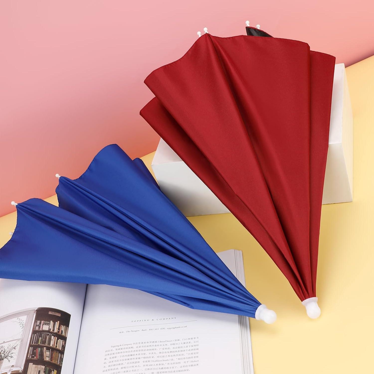 Paquete de 4 Sombreros Paraguas MUFEKUM Plegables 69cm