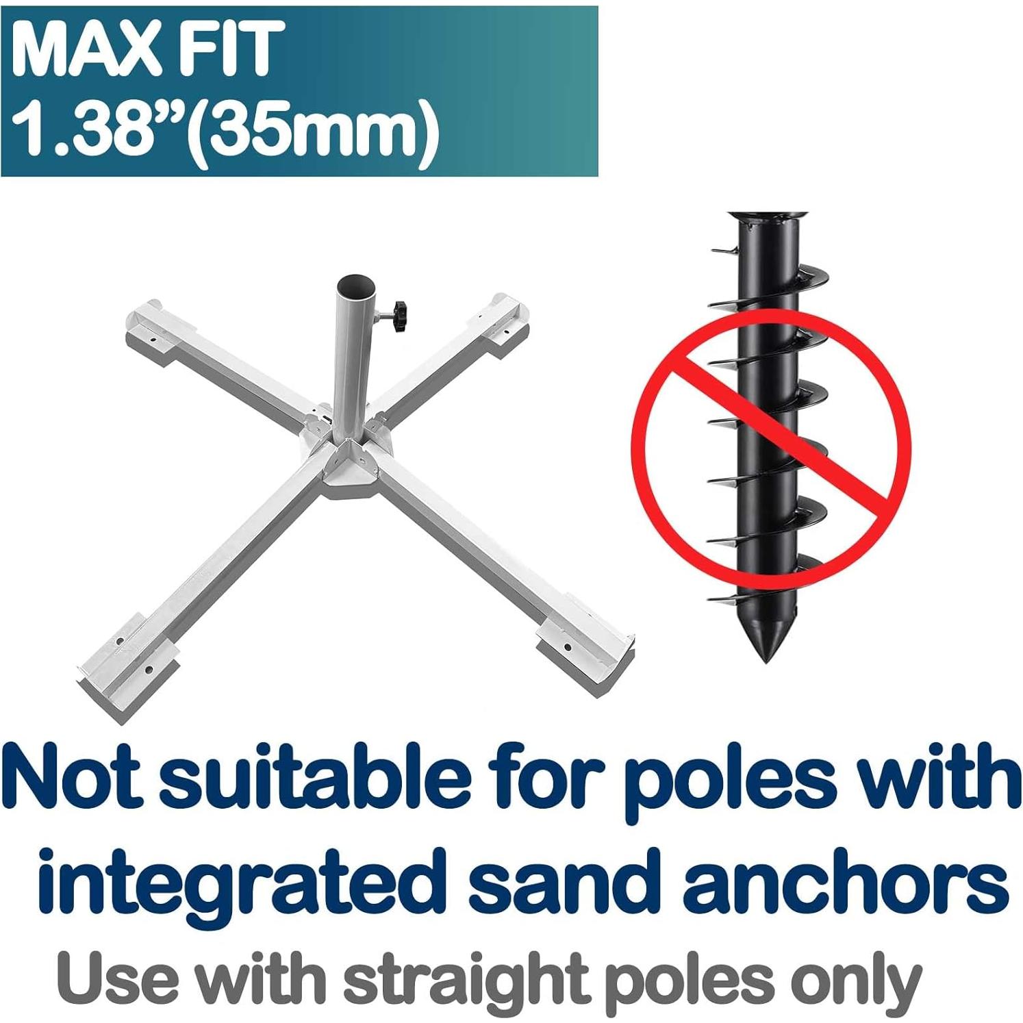 Soporte de Paraguas Plegable MILIMOLI - Base Antideslizante 1.47kg